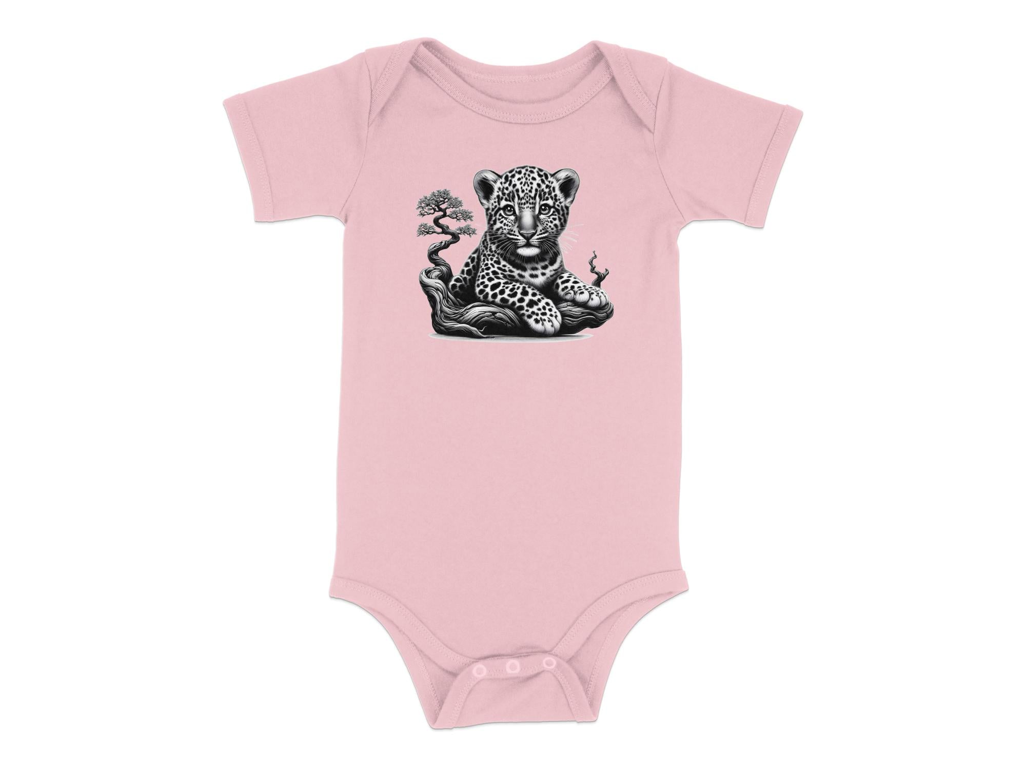 Leopard Bonsai - Coloured Toddler Bodysuit Realistic Animal Talisman Unisex Cute Tee Graphic Design