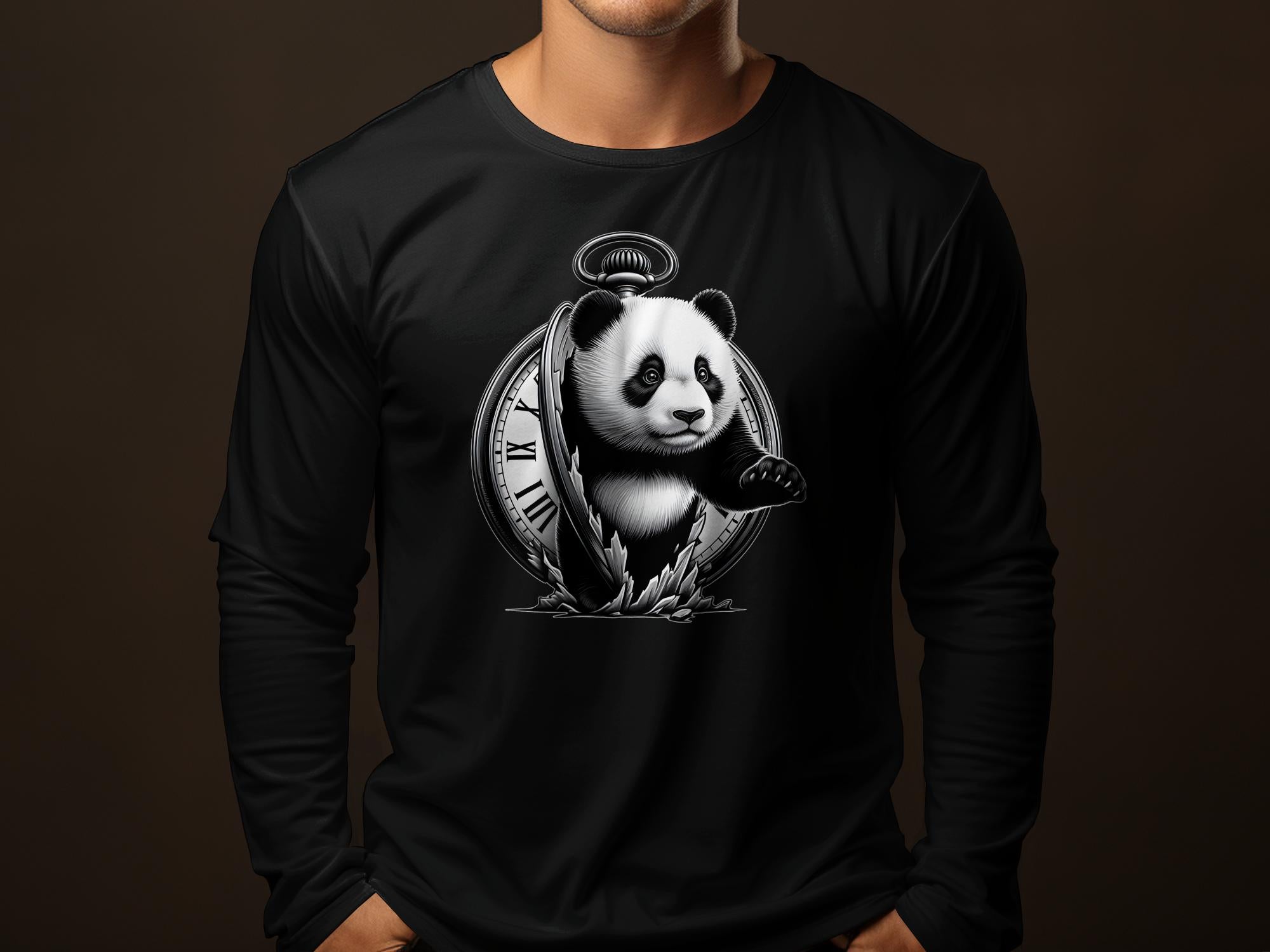 Panda - Coloured Gildan Long Sleeve Realistic Animal Talisman Unisex Cute Tee Graphic Design