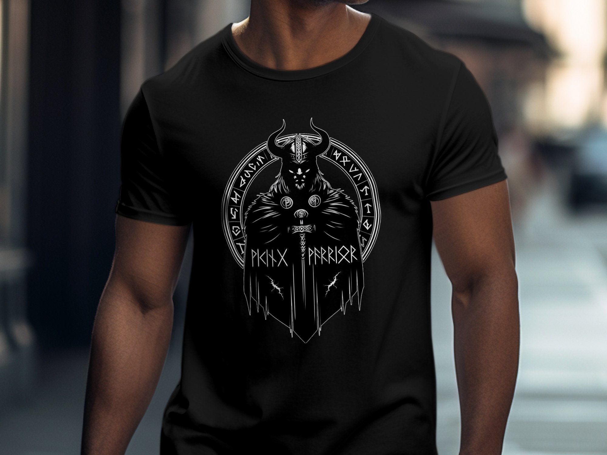 Viking Seer - Coloured Gildan T Shirt Norse Talisman Men Women Unisex Valhalla Tee