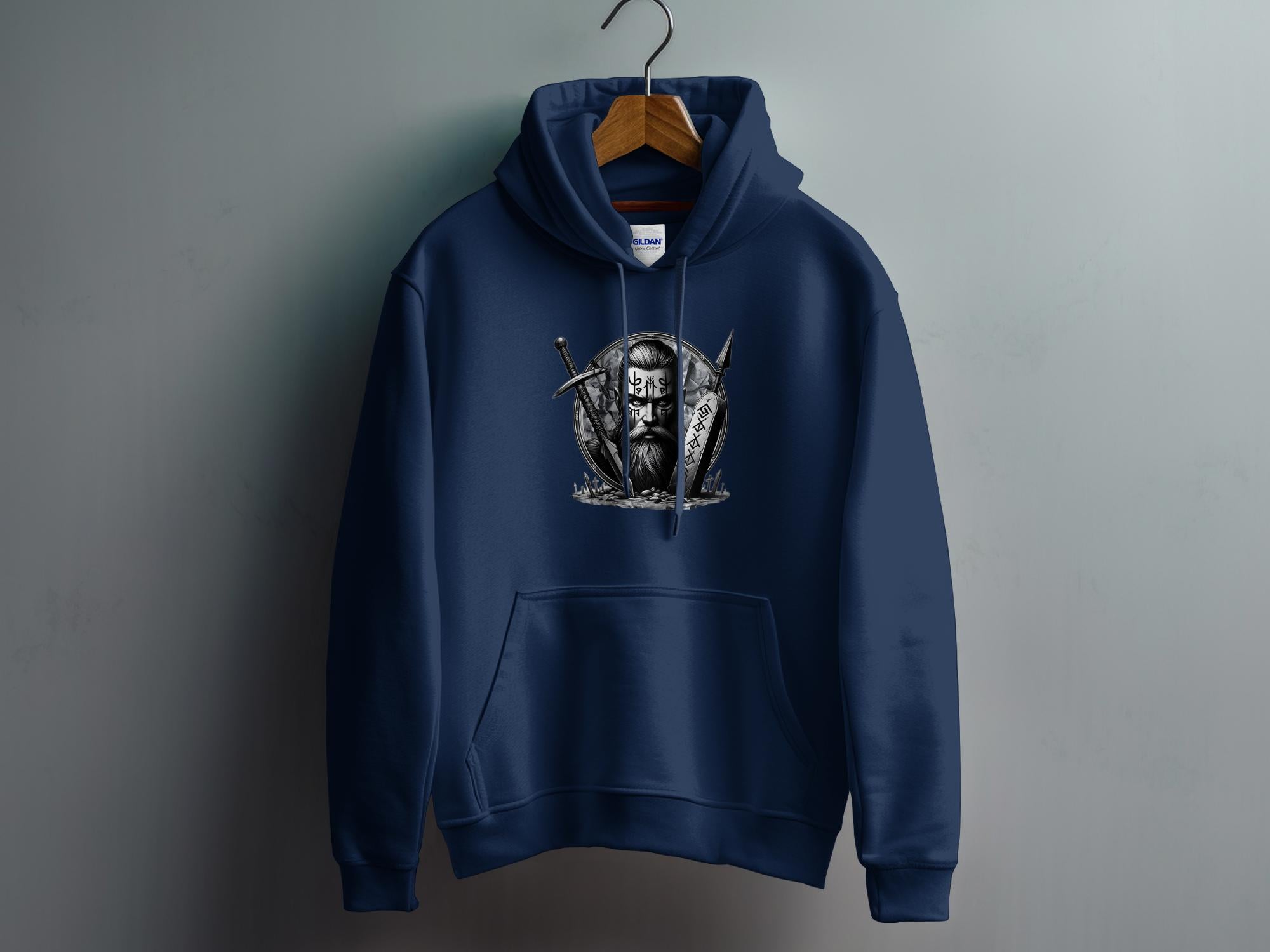 Viking Fortitude - Coloured Gildan Hoodie Realistic Norse Talisman Men Women Unisex Valhalla Tee Graphic Design