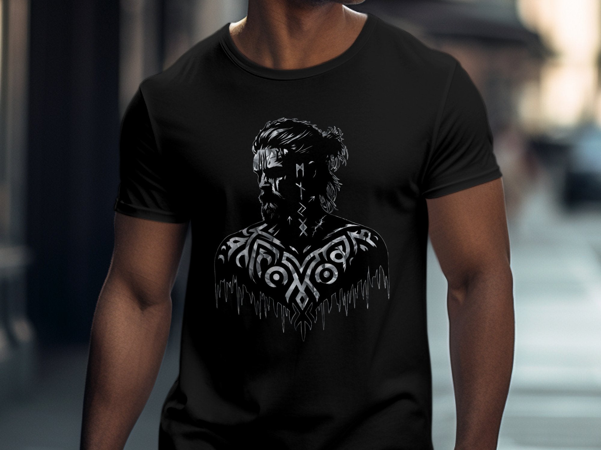 Viking Reflection - Coloured Gildan T Shirt Norse Talisman Men Women Unisex Valhalla Tee