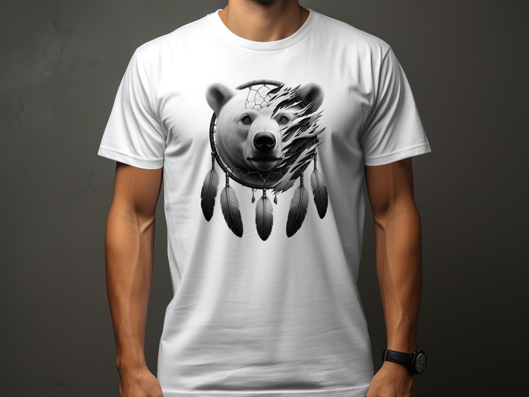 Dreamcatcher Bear - Coloured Gildan T-Shirt Realistic Native American Talisman Unisex Mythology Tee Graphic Design