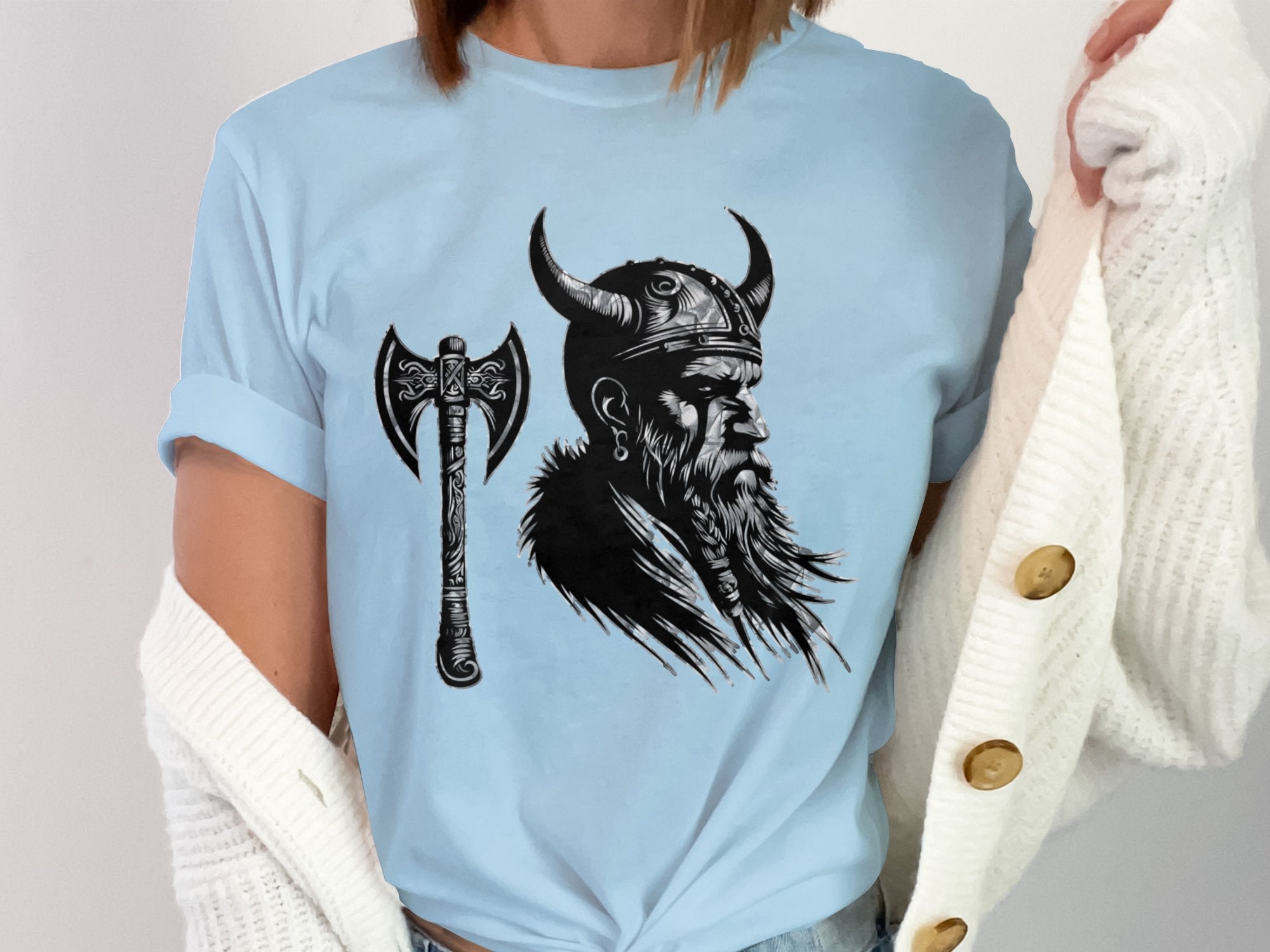 Viking Knowledge - Coloured Gildan T Shirt Norse Talisman Men Women Unisex Valhalla Tee