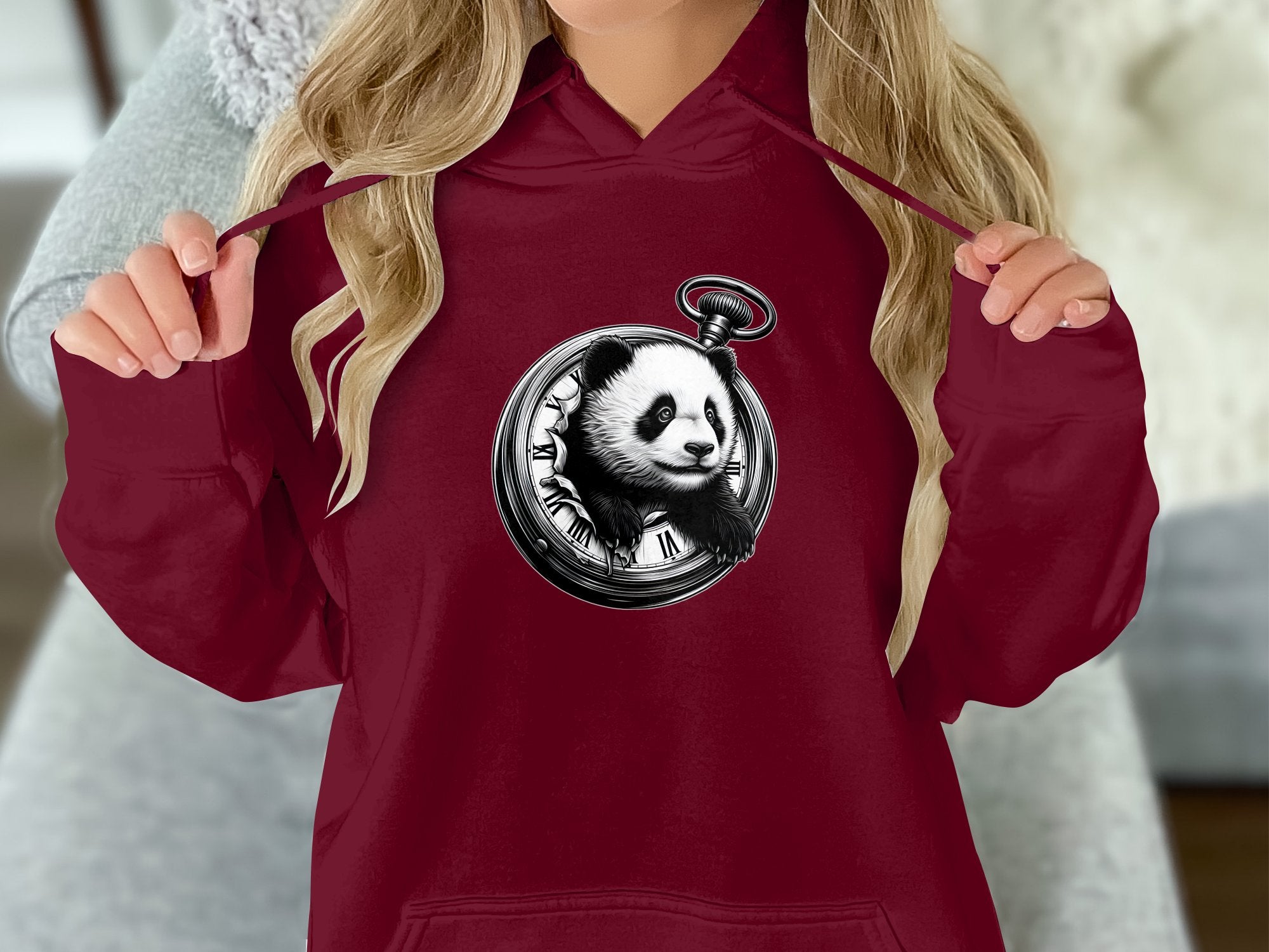 Panda - Coloured Gildan Hoodie Realistic Animal Talisman Unisex Cute Tee Graphic Design