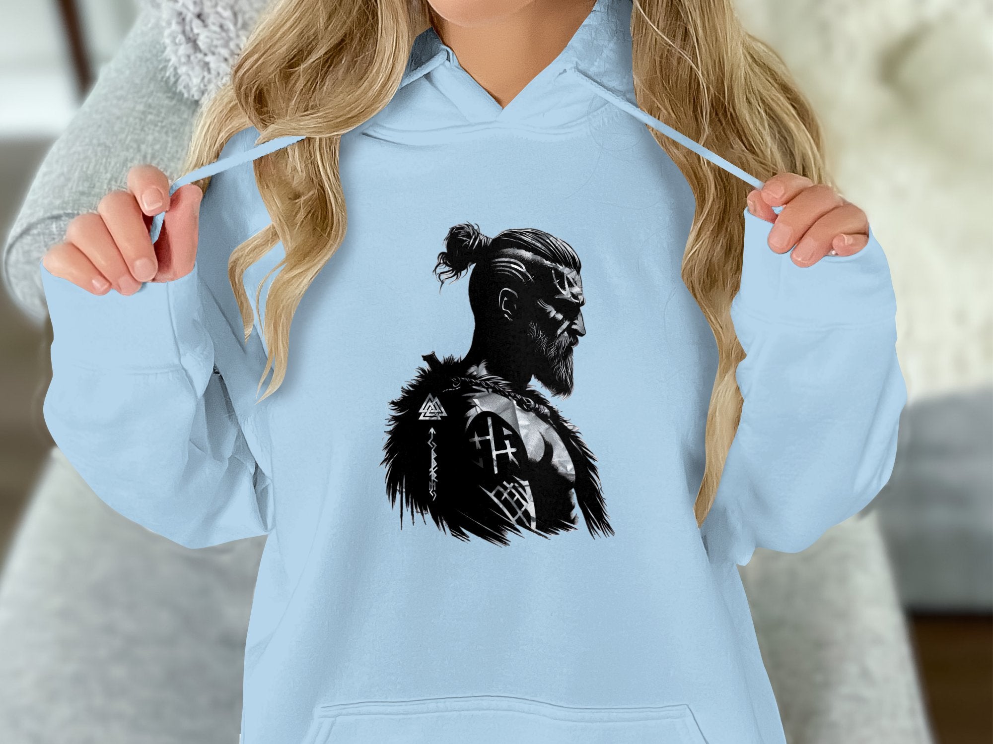 Viking Resilience- Coloured Gildan Hoodie White Norse Talisman Men Women Unisex Valhalla Tee