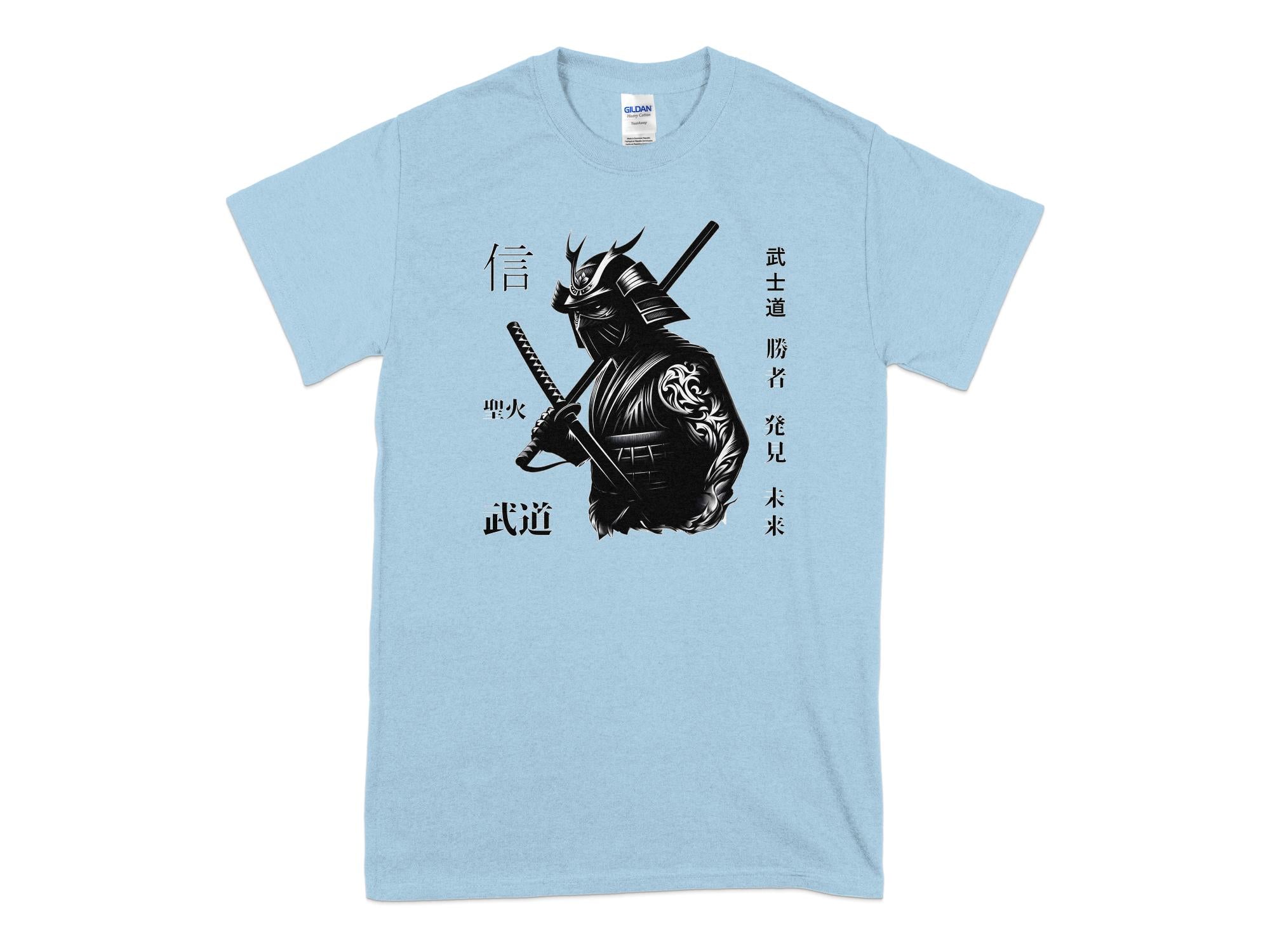 Samurai Ninja - Coloured Gildan T-Shirt Japanese Talisman Unisex Cultural Symbolic Graphic Design