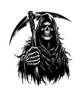 Grim Reaper - Digital Art | PNG, JPEG & SVG | Instant Download for Apparel, Décor and Wall Art