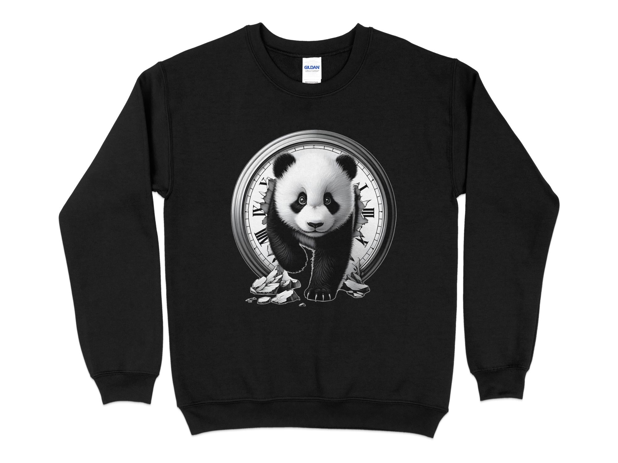 Panda - Coloured Gildan Sweatshirt Realistic Animal Talisman Unisex Cute Tee Graphic Design