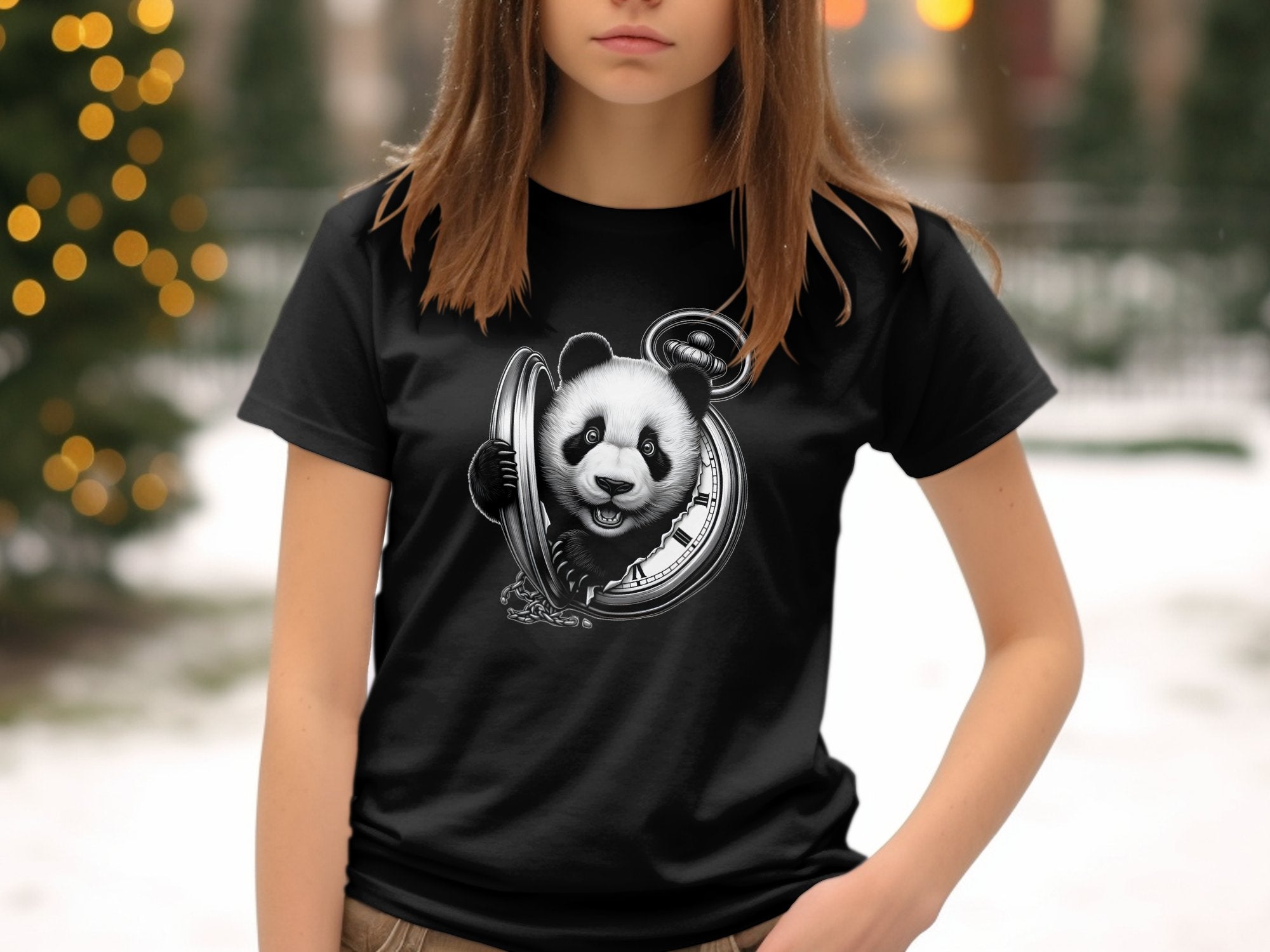 Panda - Coloured Kids T-Shirt Realistic Animal Talisman Unisex Cute Tee Graphic Design