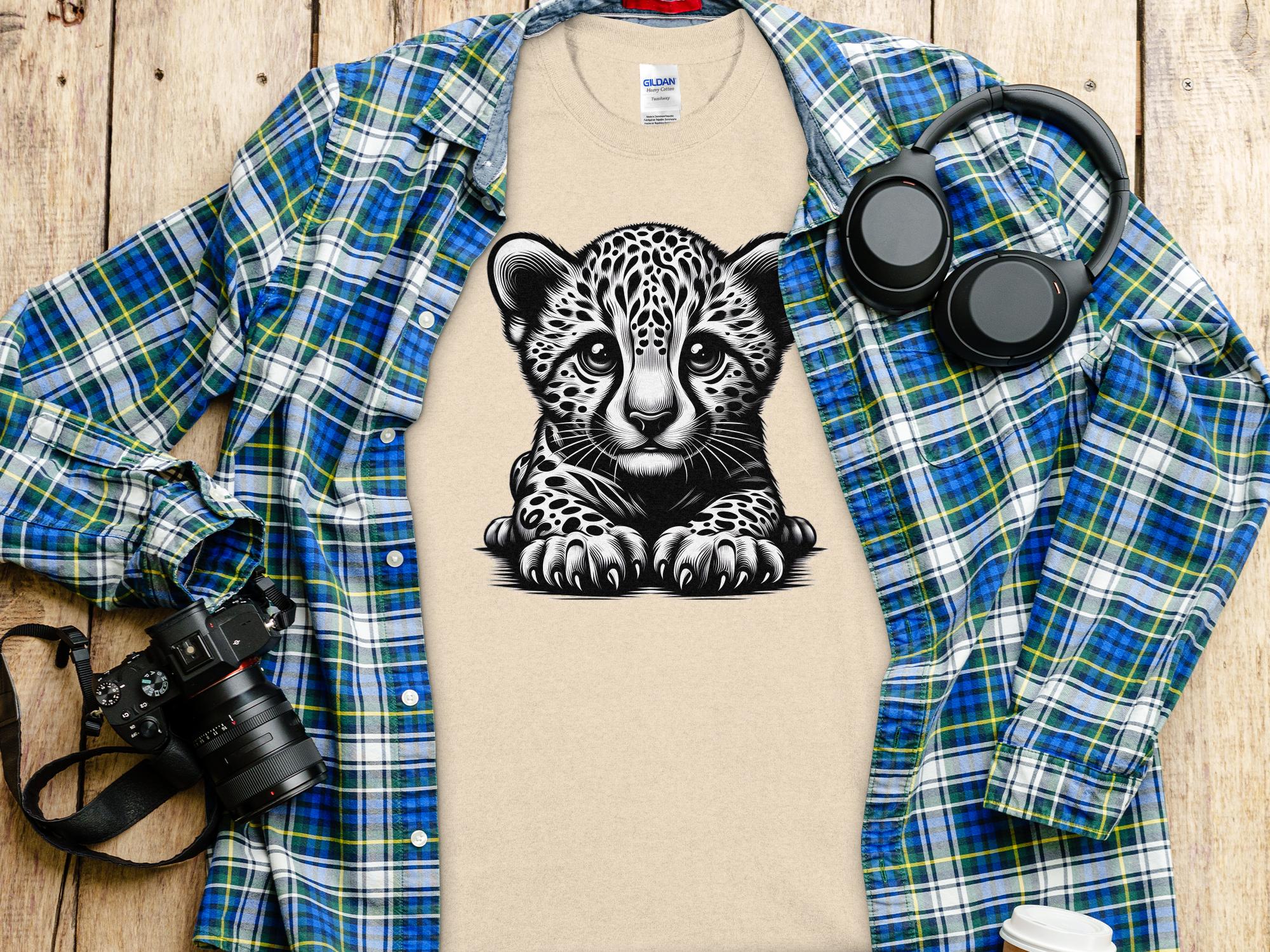 Cheetah World - Coloured Gildan T-Shirt Realistic Animal Talisman Unisex Cute Tee Graphic Design