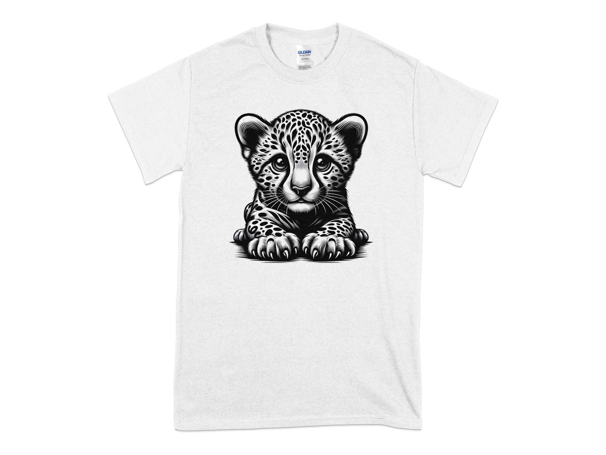 Cheetah World - Coloured Gildan T-Shirt Realistic Animal Talisman Unisex Cute Tee Graphic Design