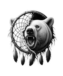 Dreamcatcher Bear - Digital Art | PNG, JPEG & SVG | Instant Download for Apparel, Décor and Wall Art