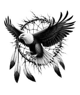 Dreamcatcher Eagle - Digital Art | PNG, JPEG & SVG | Instant Download for Apparel, Décor and Wall Art