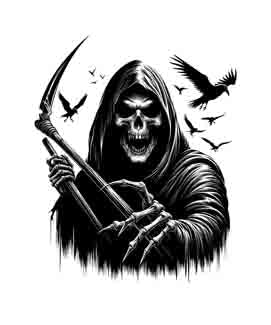 Grim Reaper - Digital Art | PNG, JPEG & SVG | Instant Download for Apparel, Décor and Wall Art