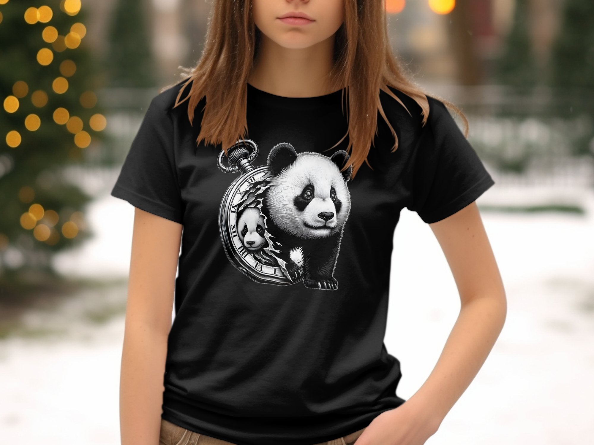 Panda - Coloured Kids T-Shirt Realistic Animal Talisman Unisex Cute Tee Graphic Design