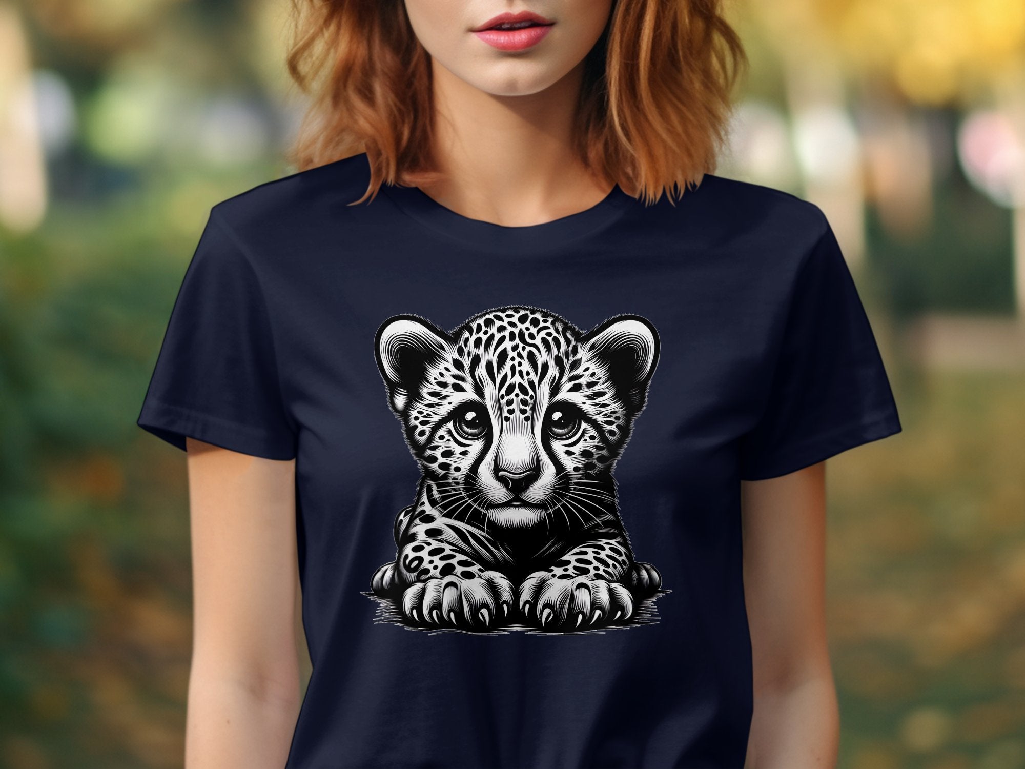 Cheetah World - Coloured Gildan T-Shirt Realistic Animal Talisman Unisex Cute Tee Graphic Design