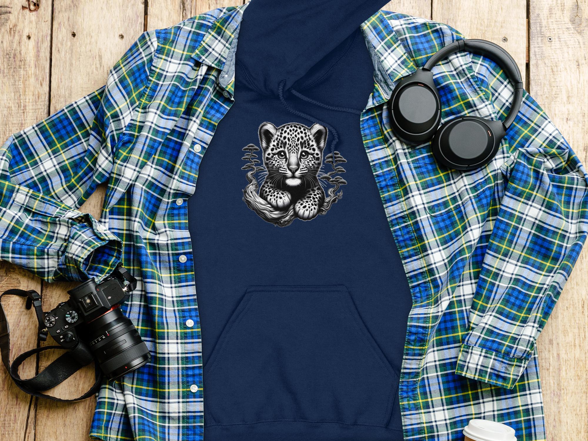 Leopard Bonsai - Coloured Gildan Hoodie Realistic Animal Talisman Unisex Cute Tee Graphic Design