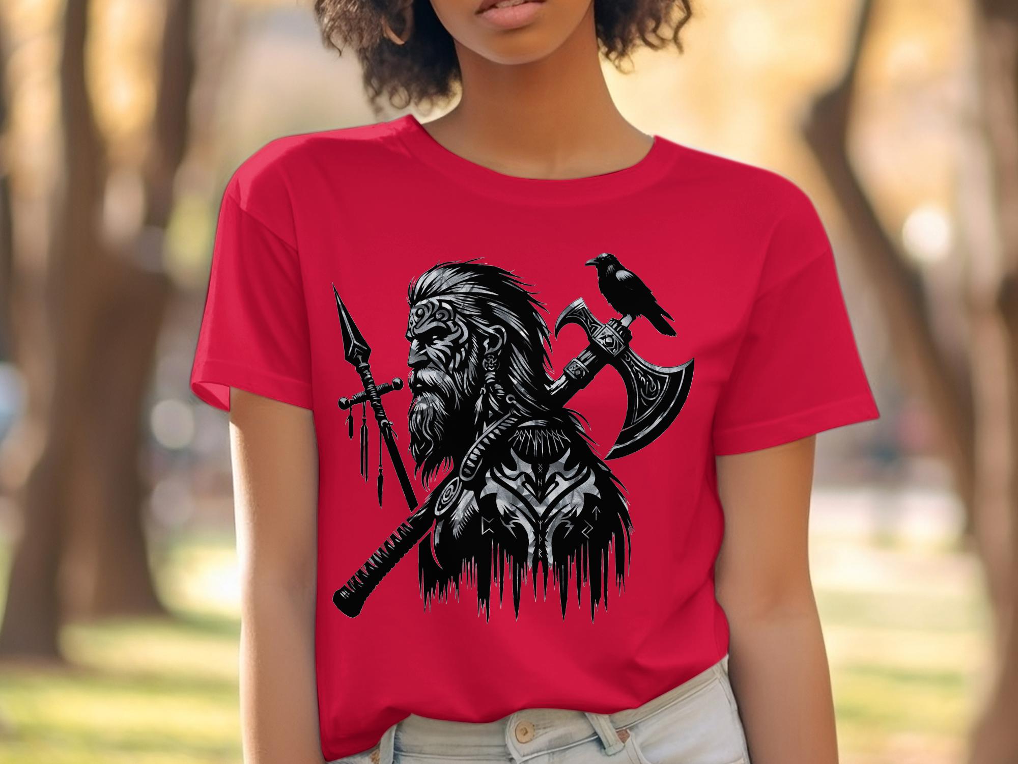 Viking Courage - Coloured Gildan T Shirt Norse Talisman Men Women Unisex Valhalla Tee