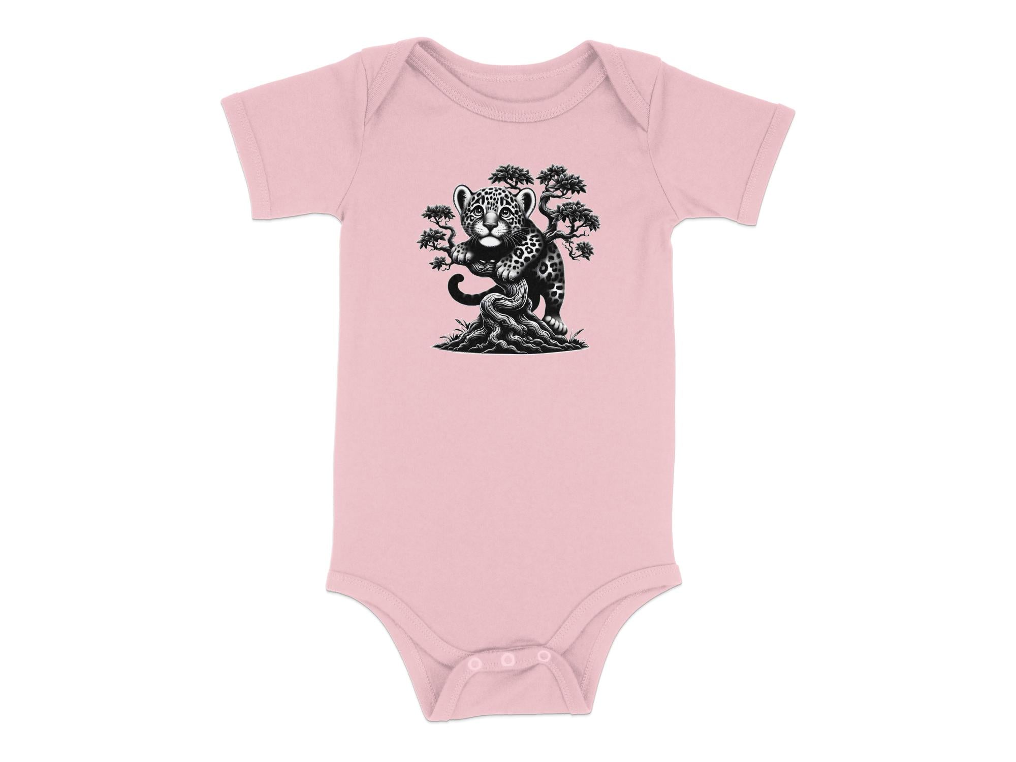 Leopard Bonsai - Coloured Toddler Bodysuit Realistic Animal Talisman Unisex Cute Tee Graphic Design