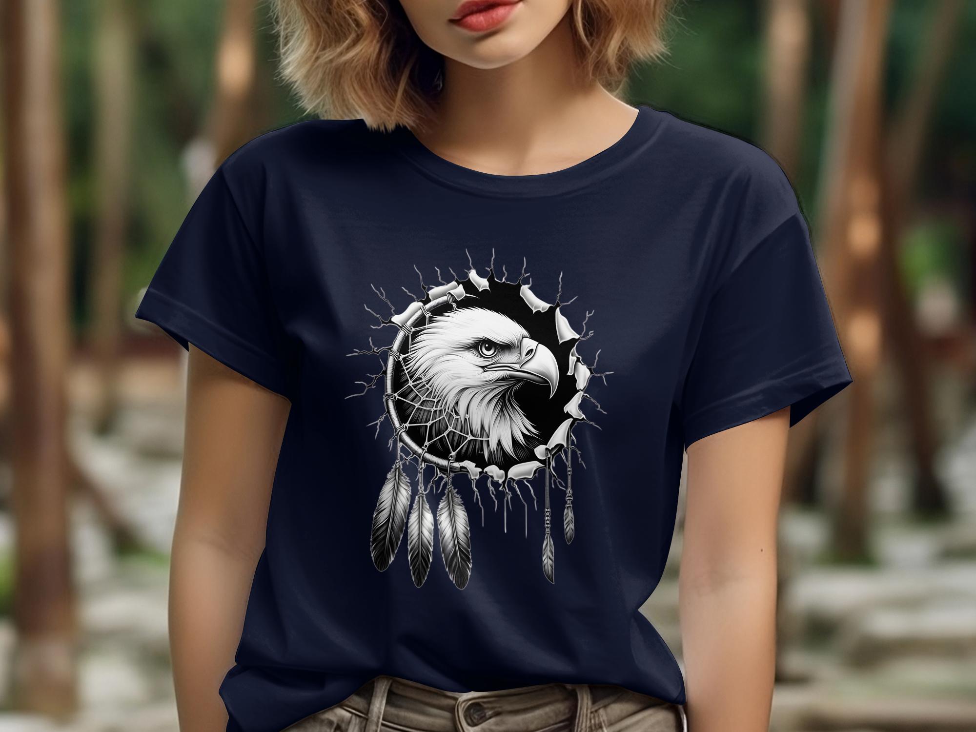 Dreamcatcher Eagle - Coloured Gildan T-Shirt Realistic Native American Talisman Unisex Mythology Tee Graphic Design