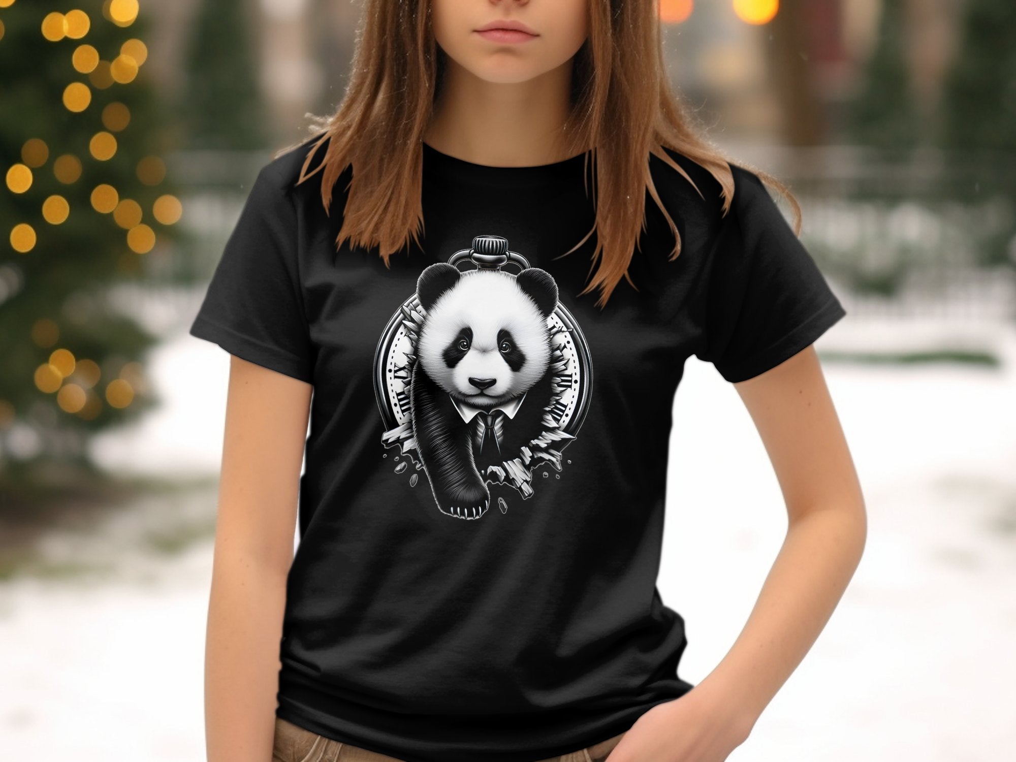 Panda - Coloured Kids T-Shirt Realistic Animal Talisman Unisex Cute Tee Graphic Design