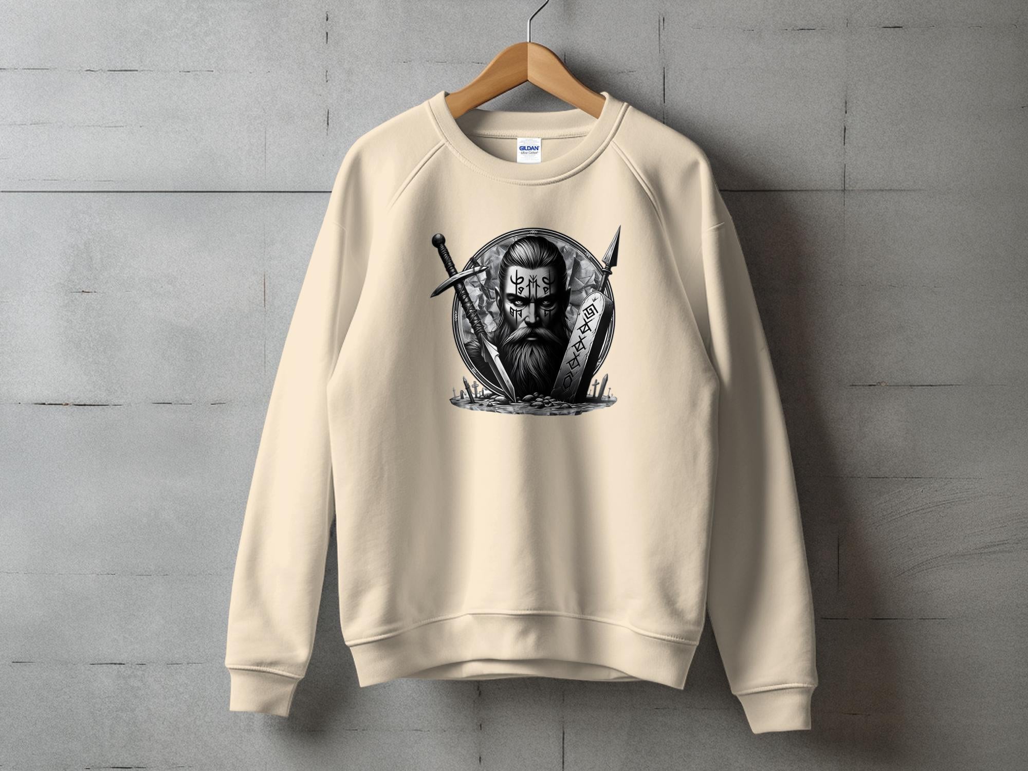 Viking Fortitude - Coloured Gildan Sweatshirt Realistic Norse Talisman Men Women Unisex Valhalla Tee Graphic Design