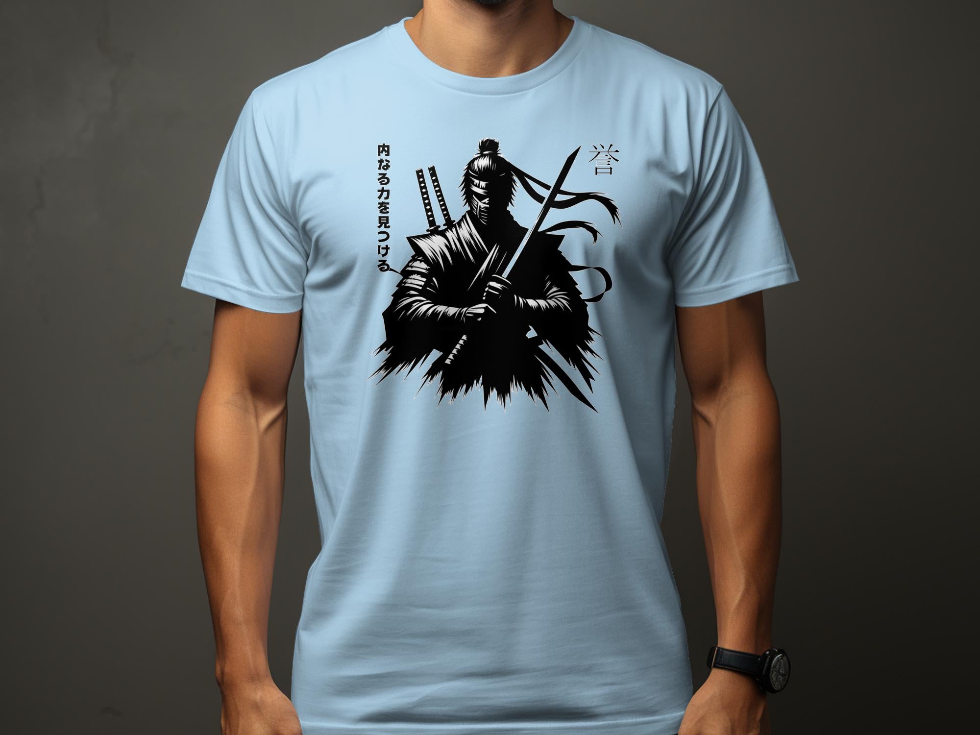 Samurai Ninja - Coloured Gildan T-Shirt Japanese Talisman Unisex Cultural Symbolic Graphic Design