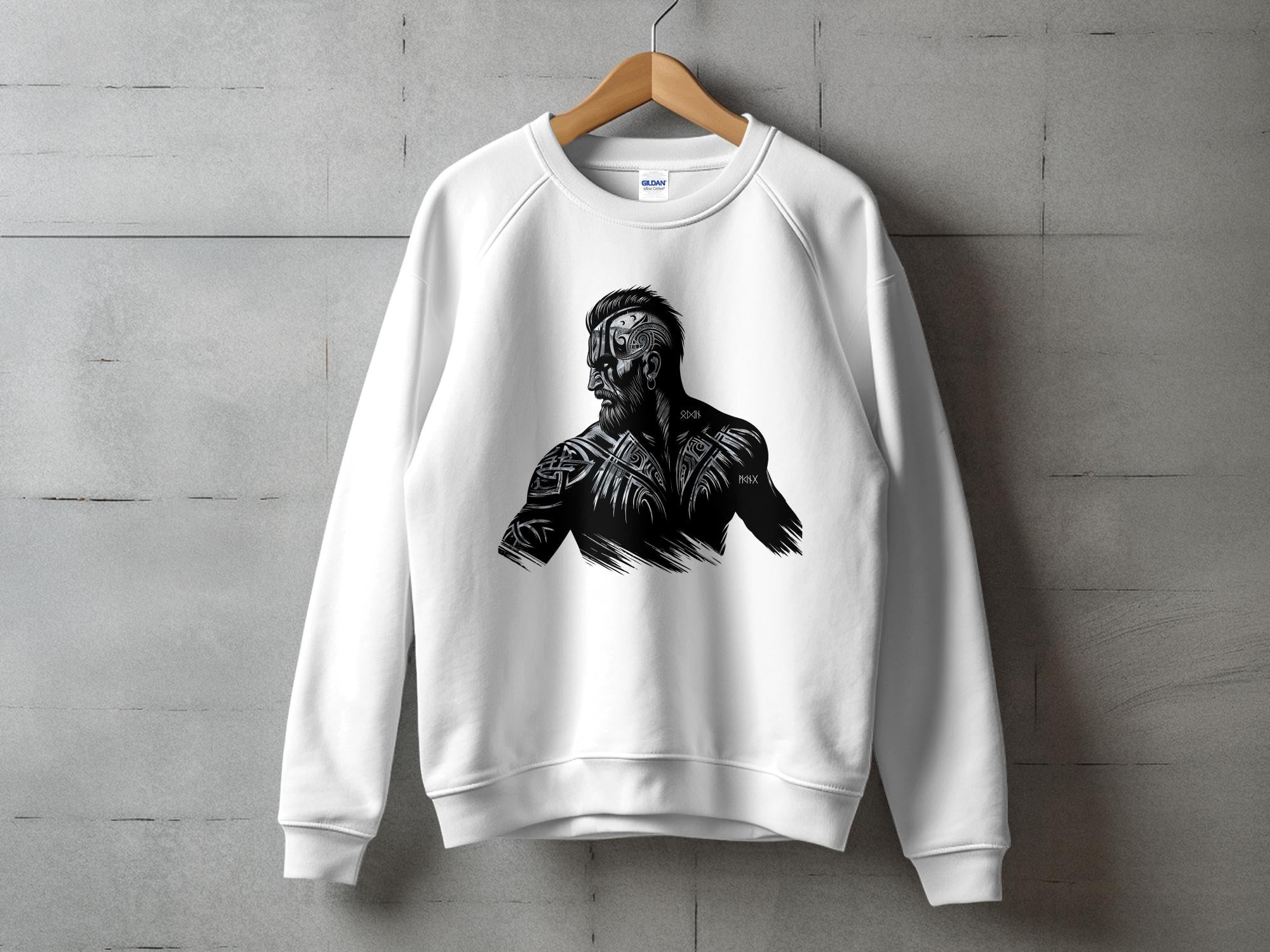 Viking Bravery - Coloured Gildan Sweatshirt Norse Talisman Men Women Unisex Valhalla Tee