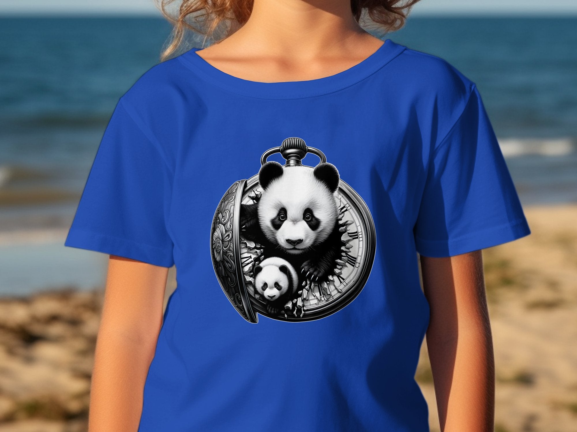 Panda - Coloured Kids T-Shirt Realistic Animal Talisman Unisex Cute Tee Graphic Design