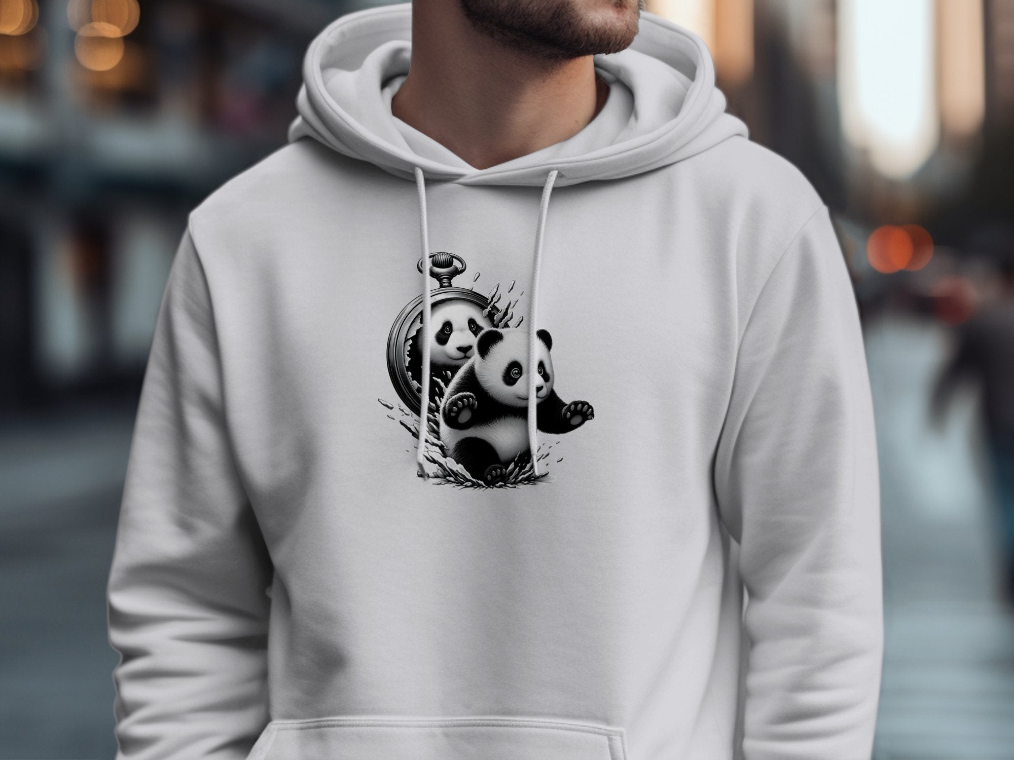 Panda - Coloured Gildan Hoodie Realistic Animal Talisman Unisex Cute Tee Graphic Design