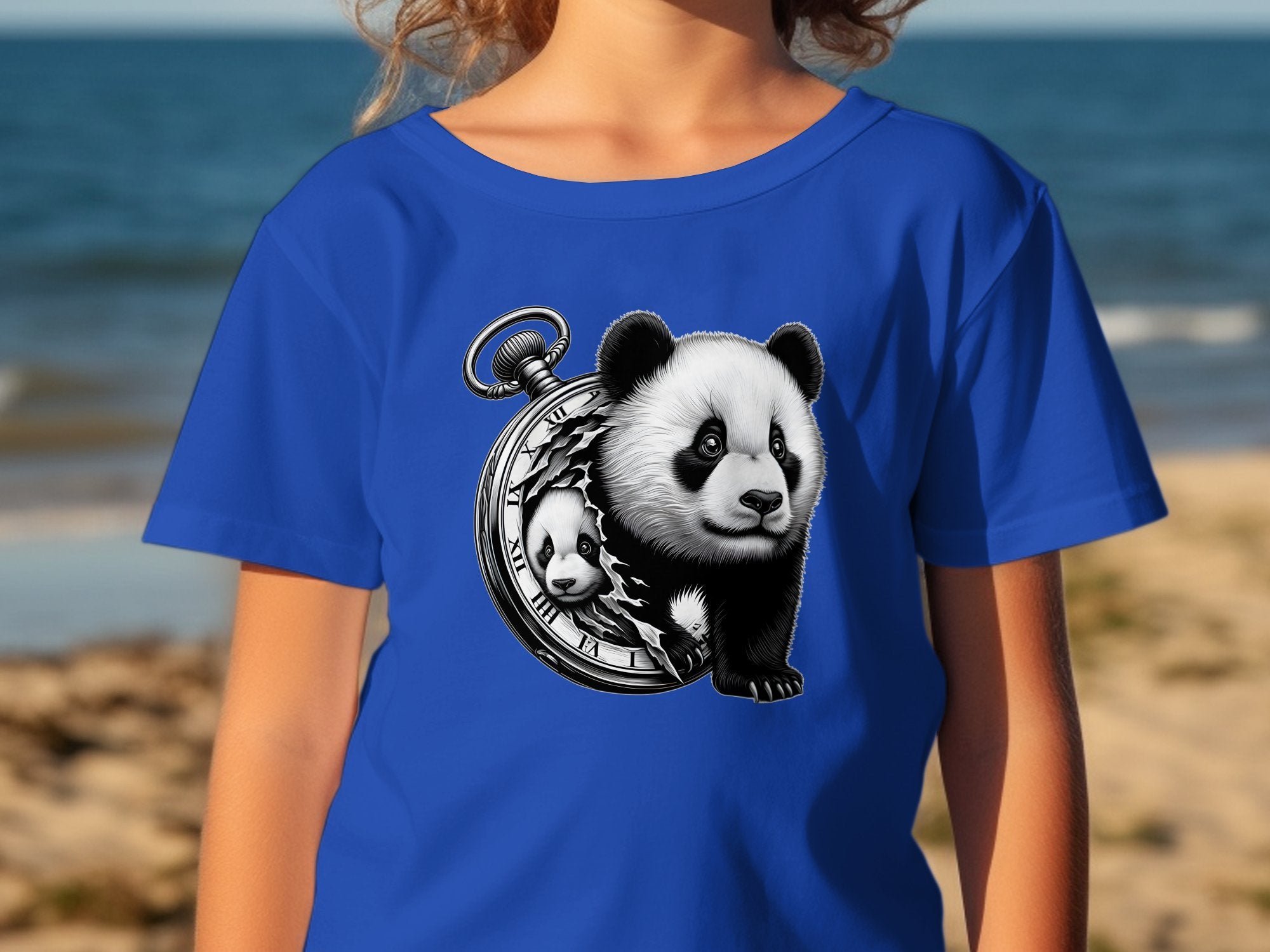 Panda - Coloured Kids T-Shirt Realistic Animal Talisman Unisex Cute Tee Graphic Design