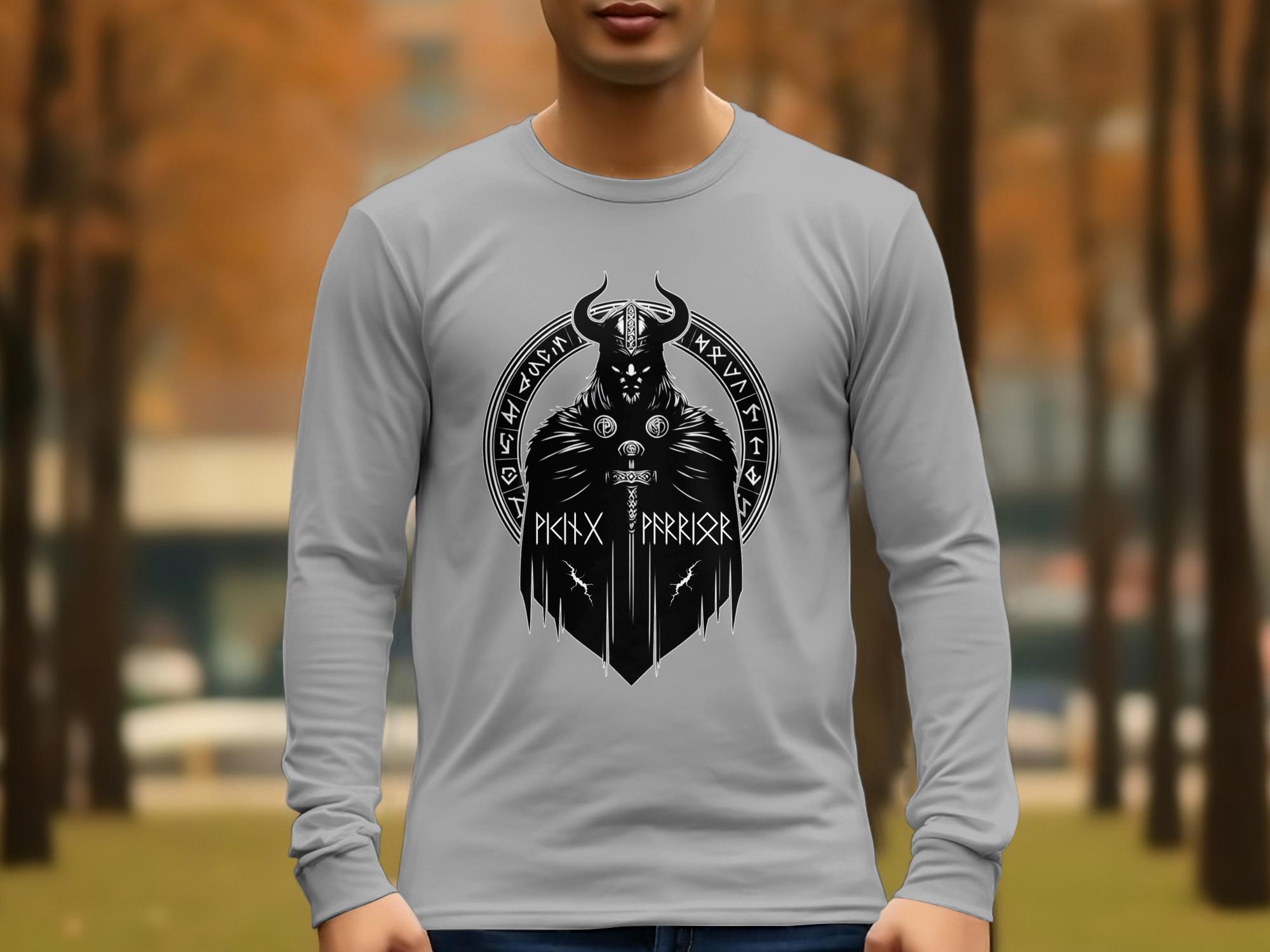 Viking Seer - Coloured Gildan Long Sleeve Shirt  Norse Talisman Men Women Unisex Valhalla Tee