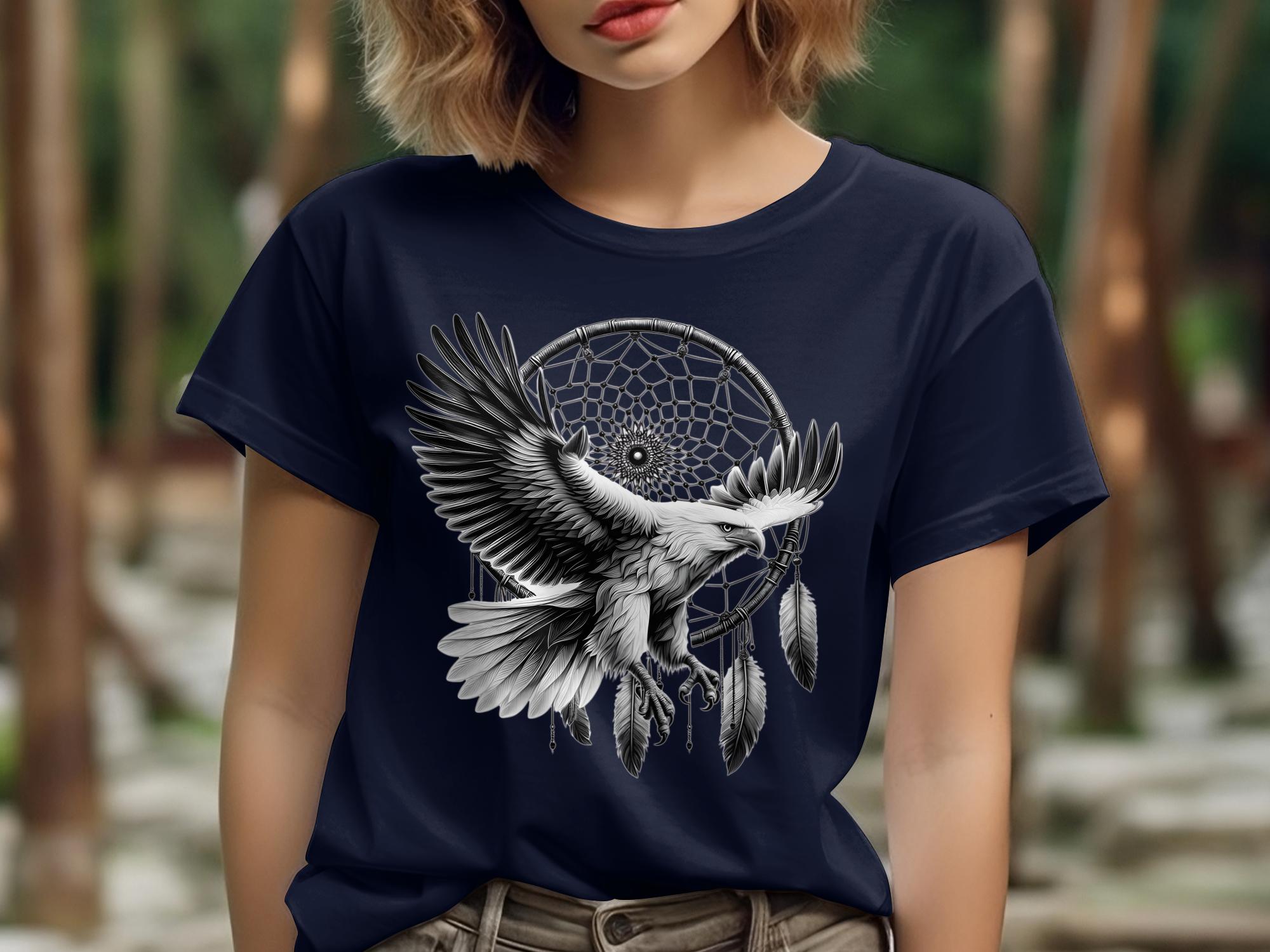 Dreamcatcher Eagle - Coloured Gildan T-Shirt Realistic Native American Talisman Unisex Mythology Tee Graphic Design