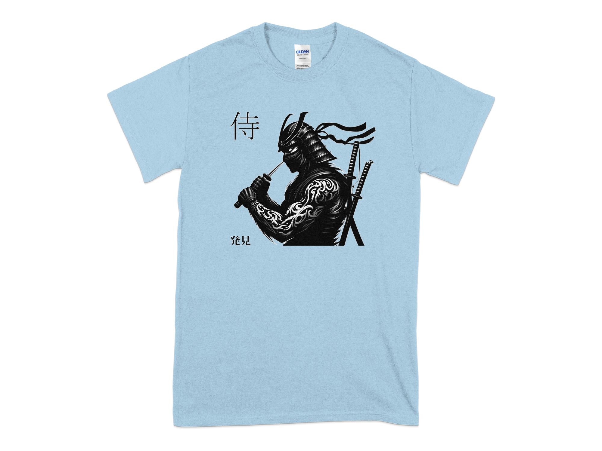 Samurai Ninja - Coloured Gildan T-Shirt Japanese Talisman Unisex Cultural Symbolic Graphic Design