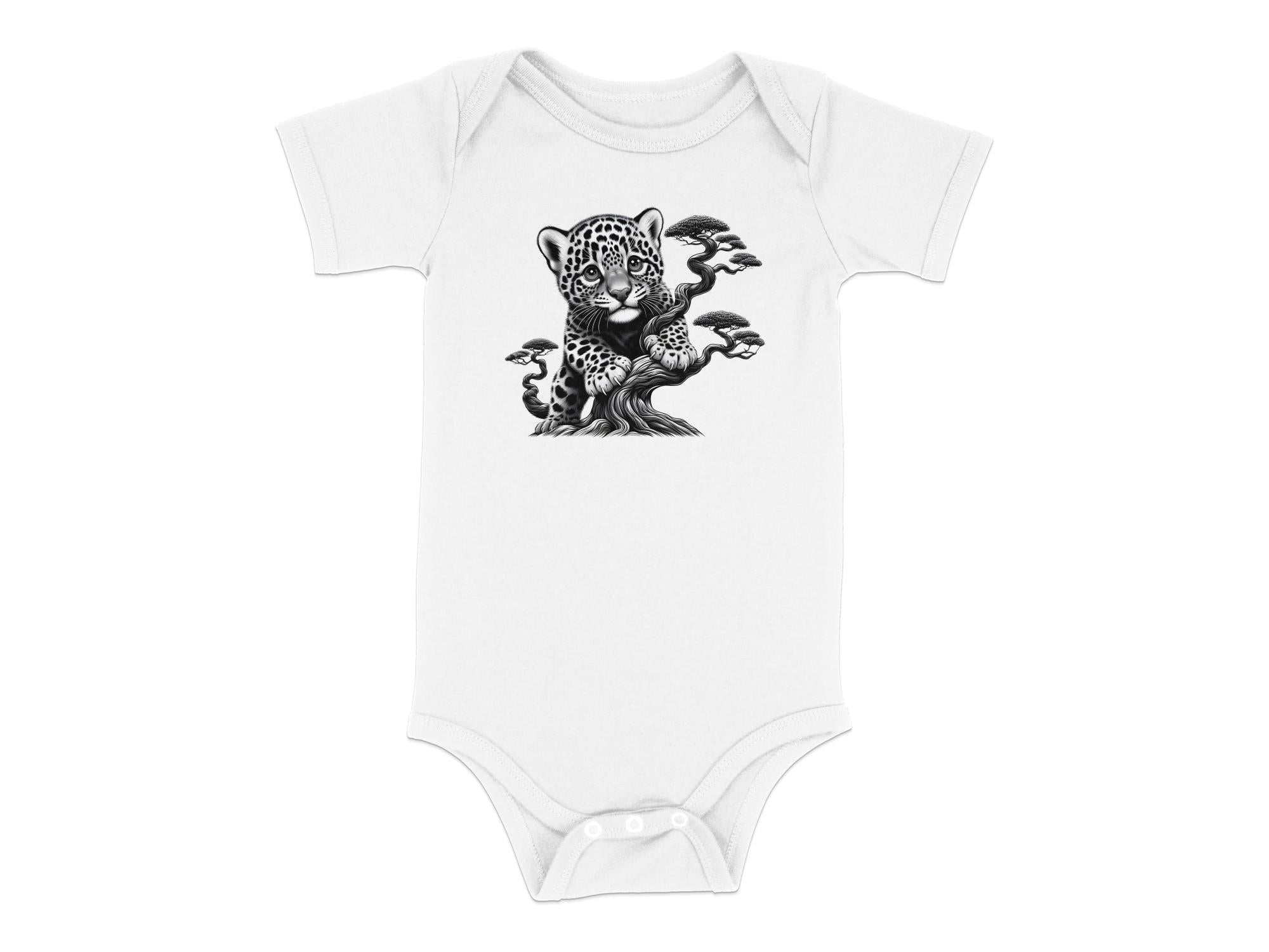 Leopard Bonsai - Coloured Toddler Bodysuit Realistic Animal Talisman Unisex Cute Tee Graphic Design