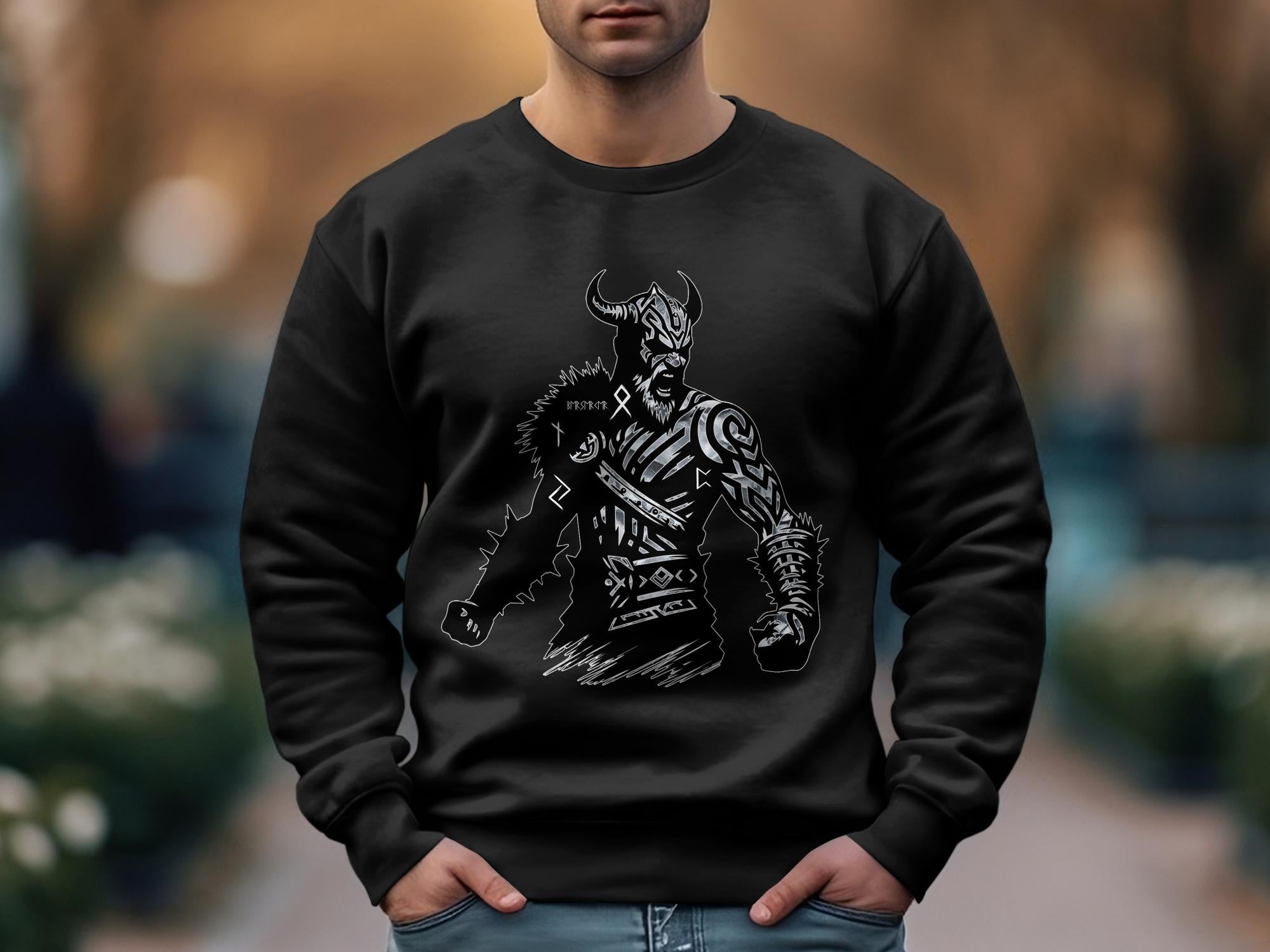 Viking Berserker - Coloured Gildan Sweatshirt Norse Talisman Men Women Unisex Valhalla Tee