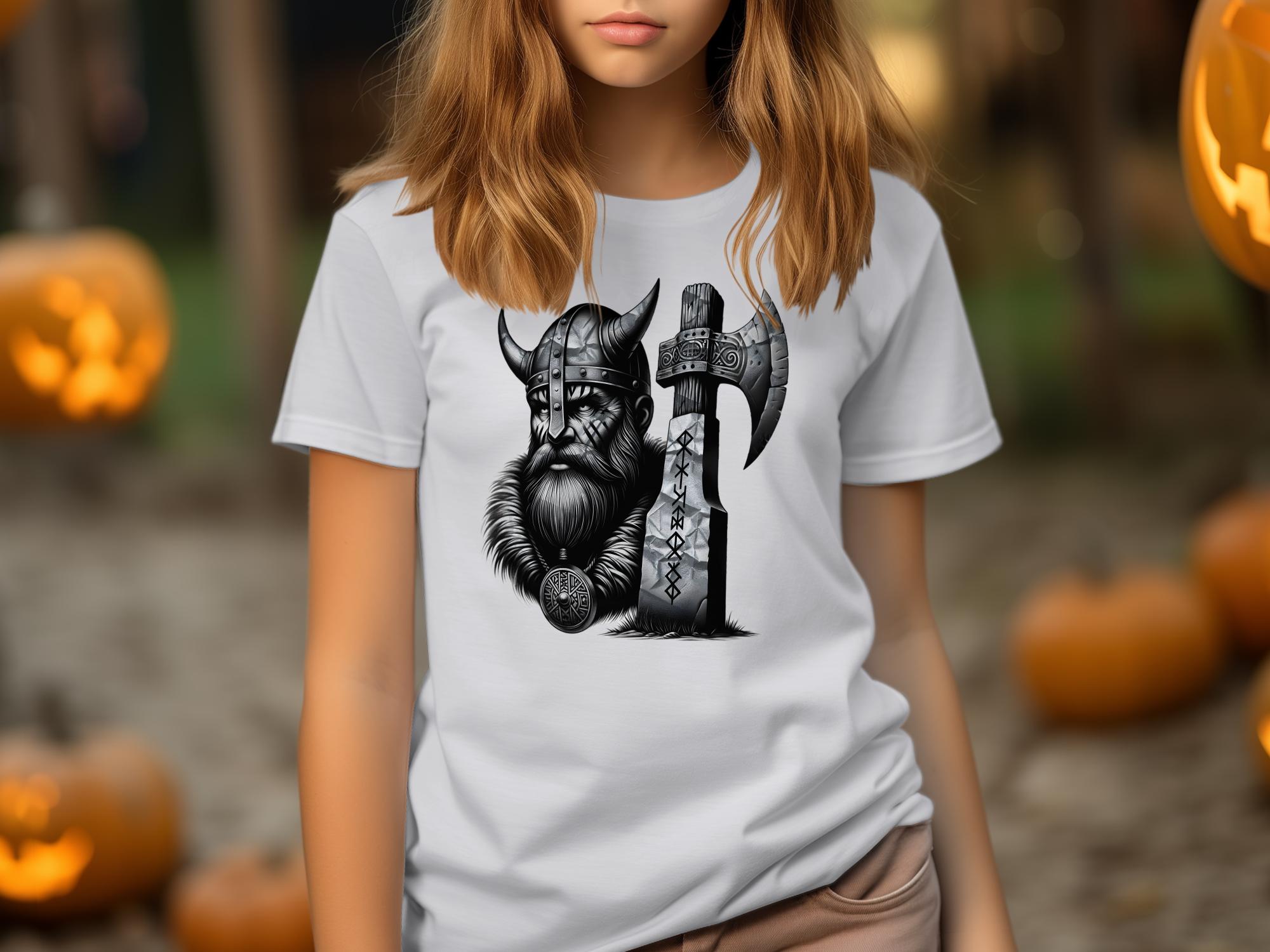 Viking Mettle - Coloured Gildan Kids T-Shirt Realistic Norse Talisman Unisex Valhalla Tee Graphic Design