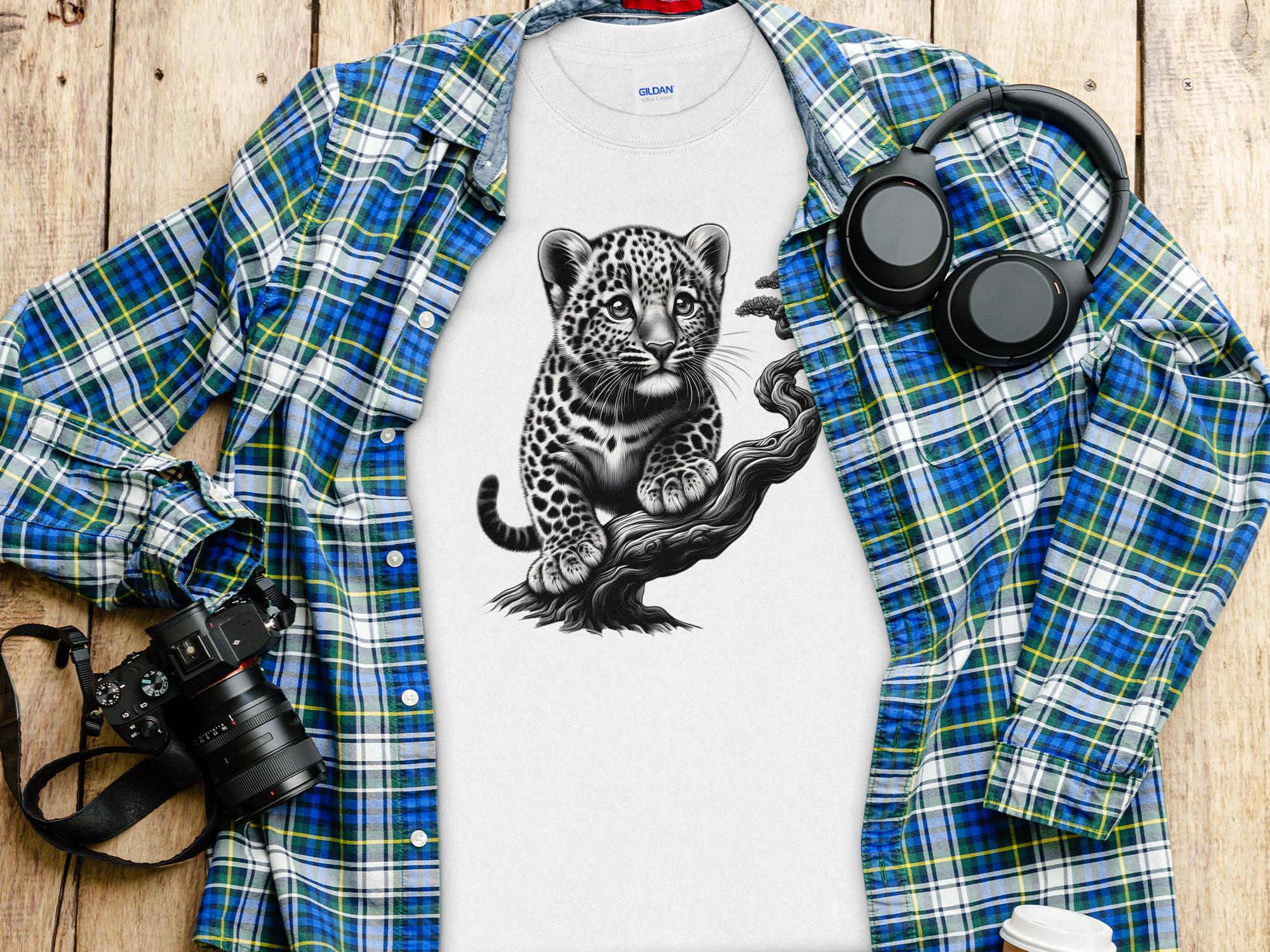 Leopard Bonsai - Coloured Gildan Long Sleeve Realistic Animal Talisman Unisex Cute Tee Graphic Design