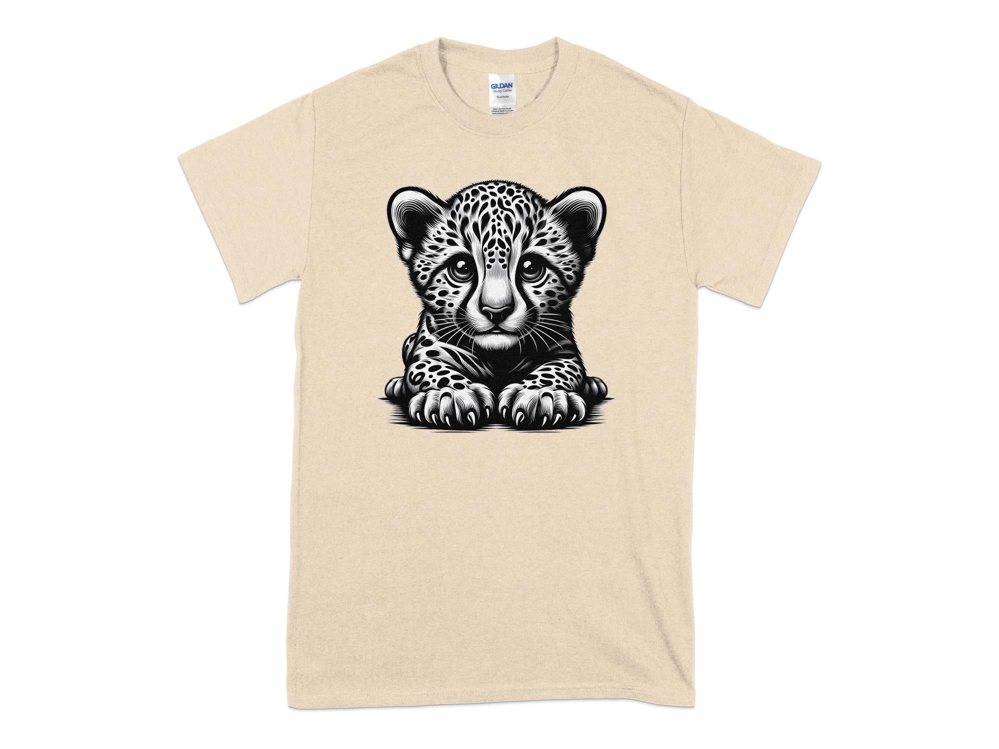 Cheetah World - Coloured Gildan T-Shirt Realistic Animal Talisman Unisex Cute Tee Graphic Design