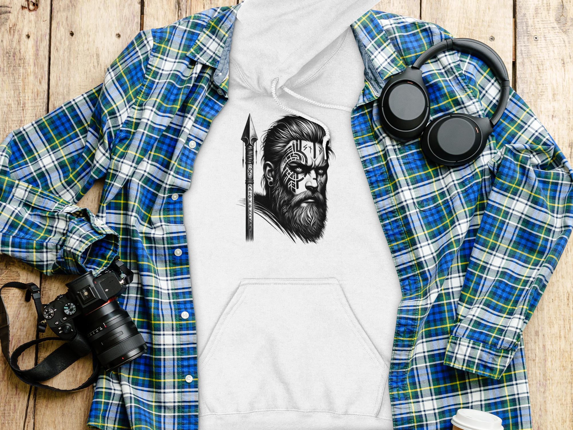 Viking Protector - Coloured Gildan Hoodie Realistic Norse Talisman Men Women Unisex Valhalla Tee Graphic Design