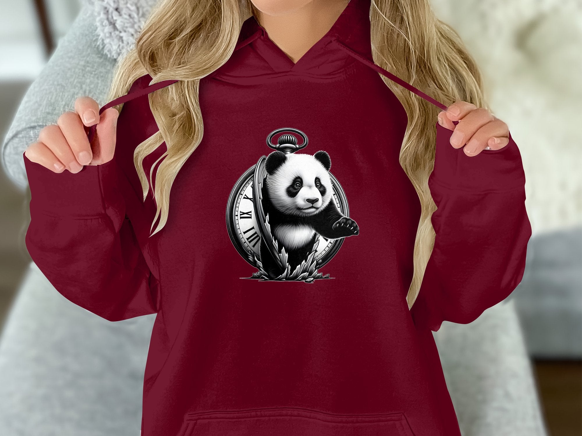 Panda - Coloured Gildan Hoodie Realistic Animal Talisman Unisex Cute Tee Graphic Design