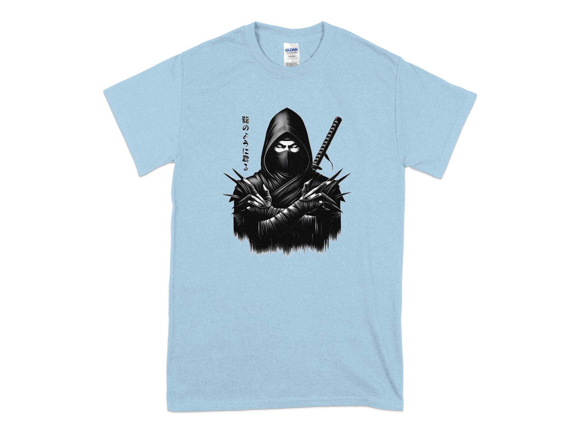 Samurai Ninja - Coloured Gildan T-Shirt Japanese Talisman Unisex Cultural Symbolic Graphic Design