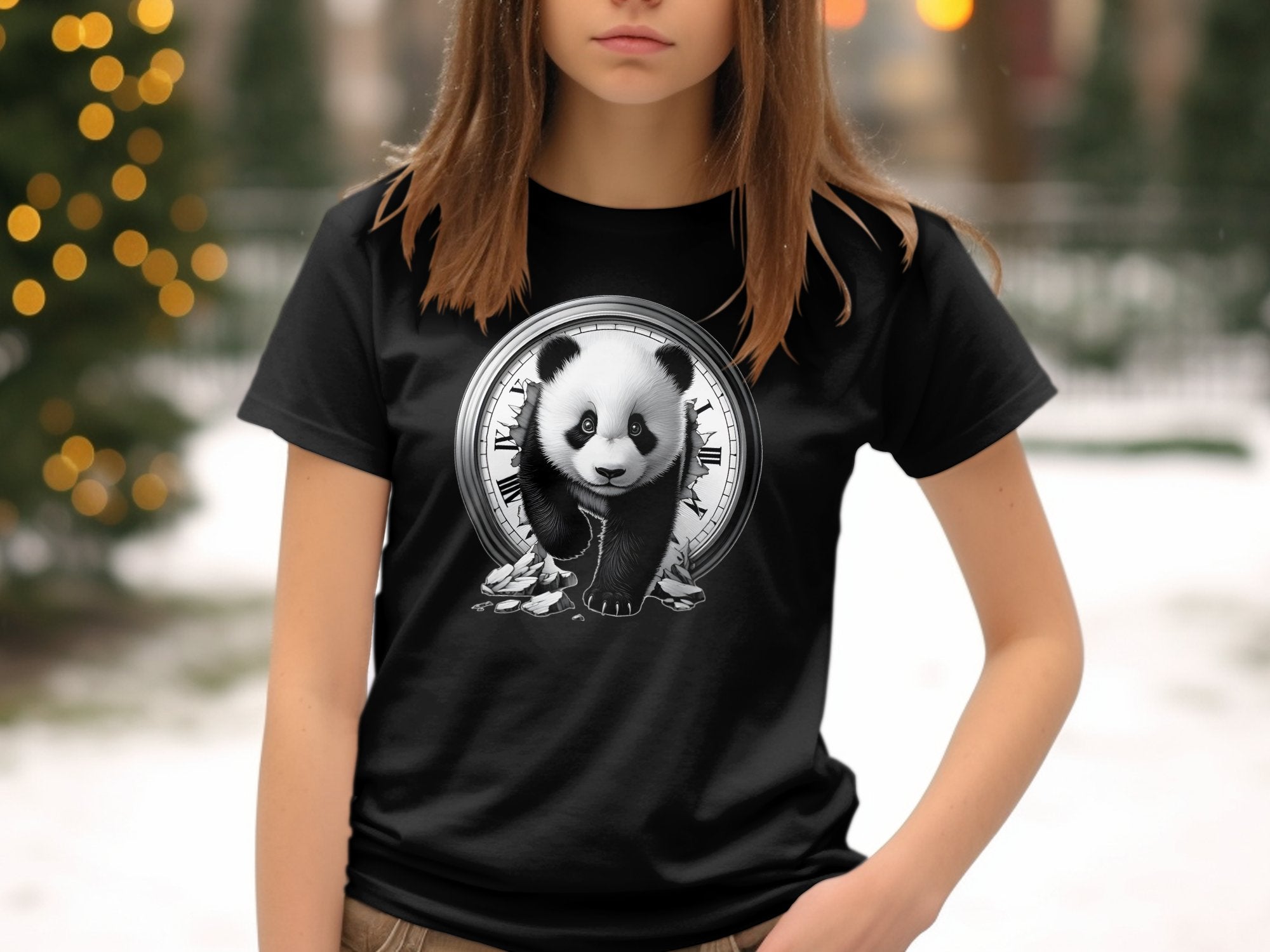 Panda - Coloured Kids T-Shirt Realistic Animal Talisman Unisex Cute Tee Graphic Design