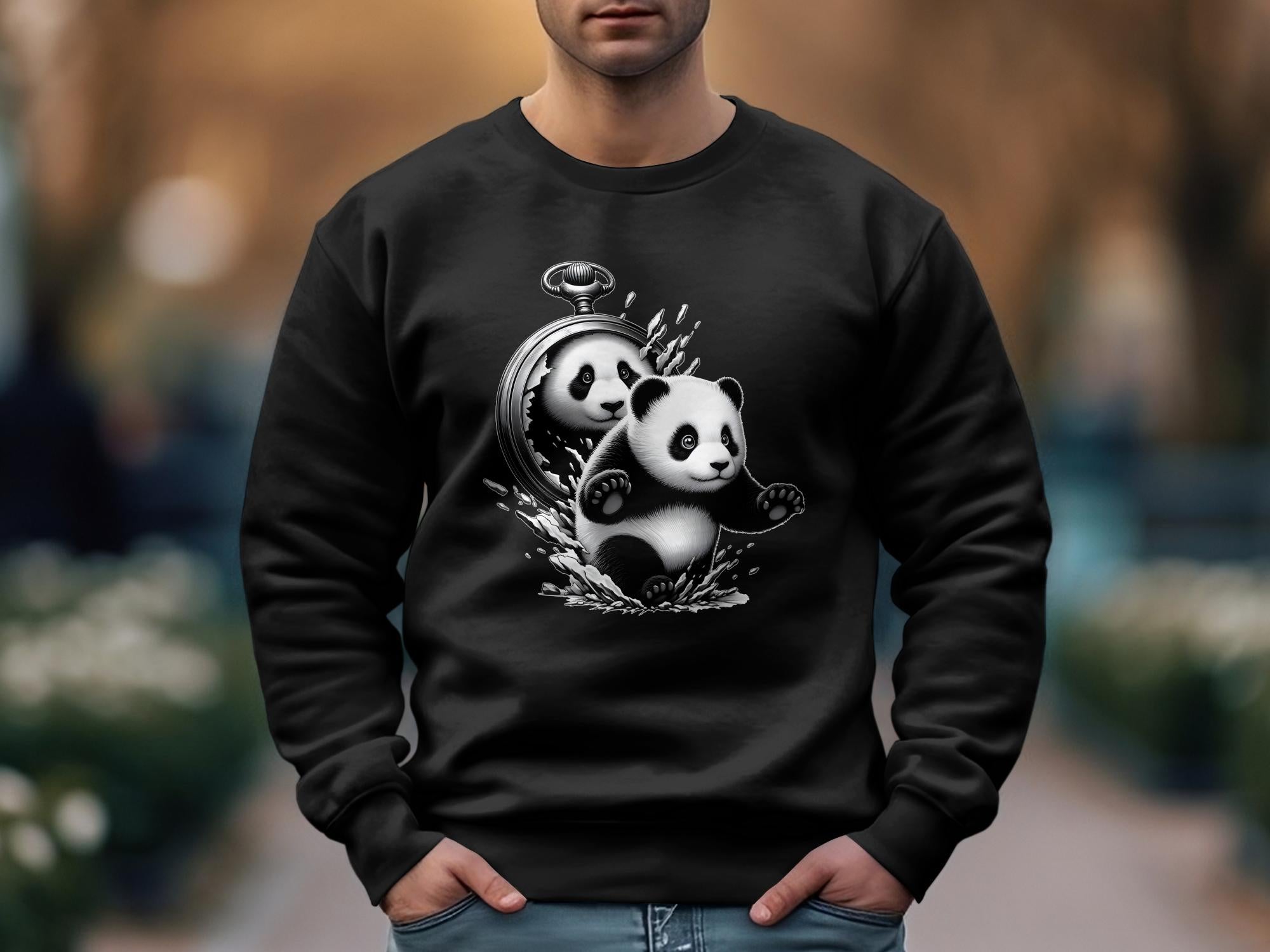 Panda - Coloured Gildan Sweatshirt Realistic Animal Talisman Unisex Cute Tee Graphic Design