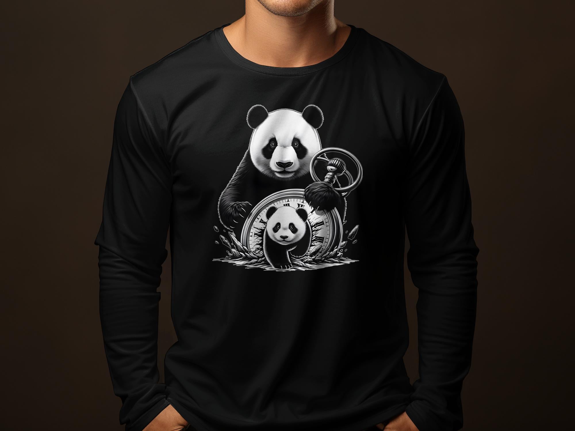 Panda - Coloured Gildan Long Sleeve Realistic Animal Talisman Unisex Cute Tee Graphic Design