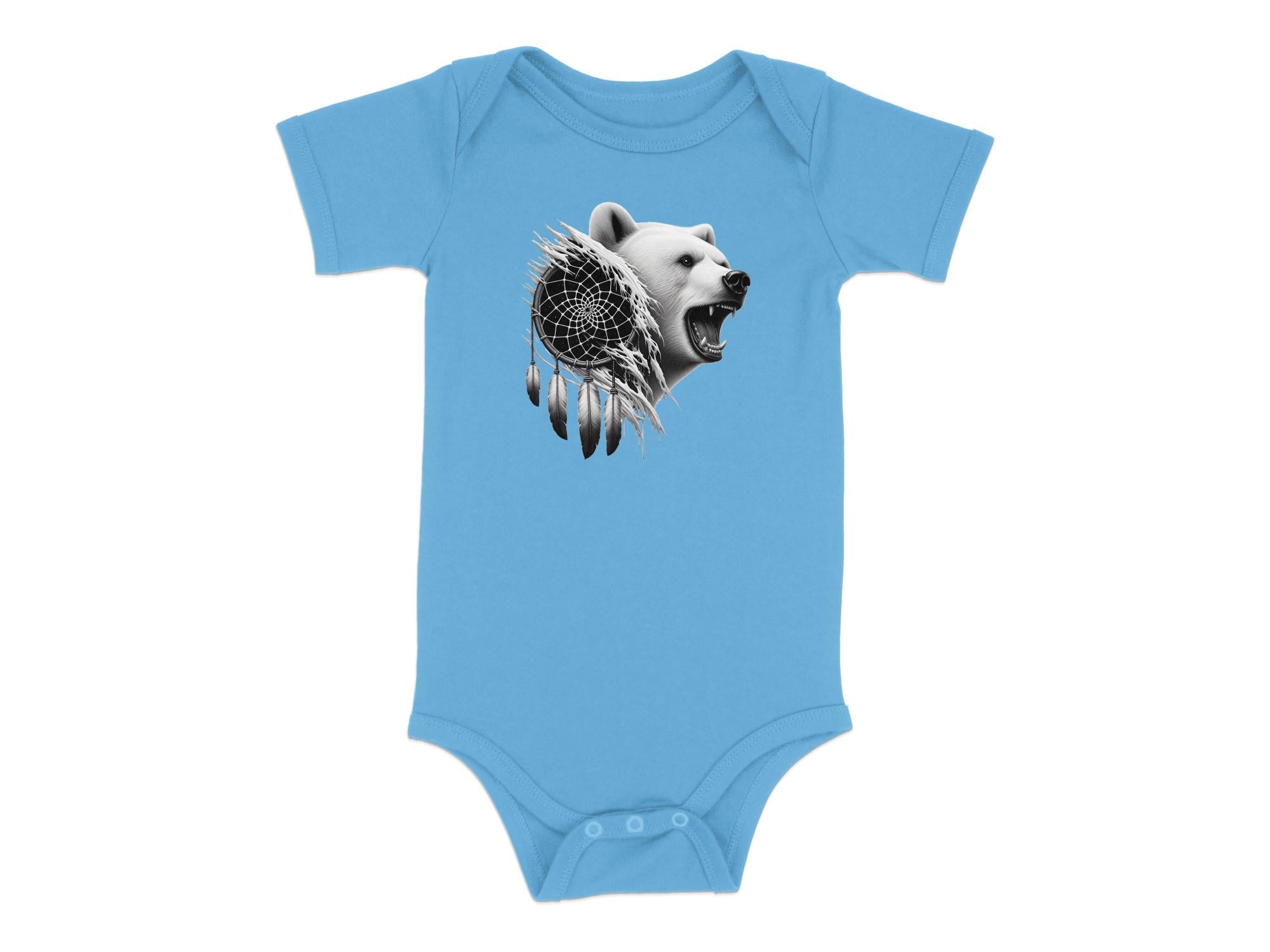 Dreamcatcher Bear - Coloured Toddler Bodysuit Realistic Native American Talisman Unisex Mythology Tee Graphic Design