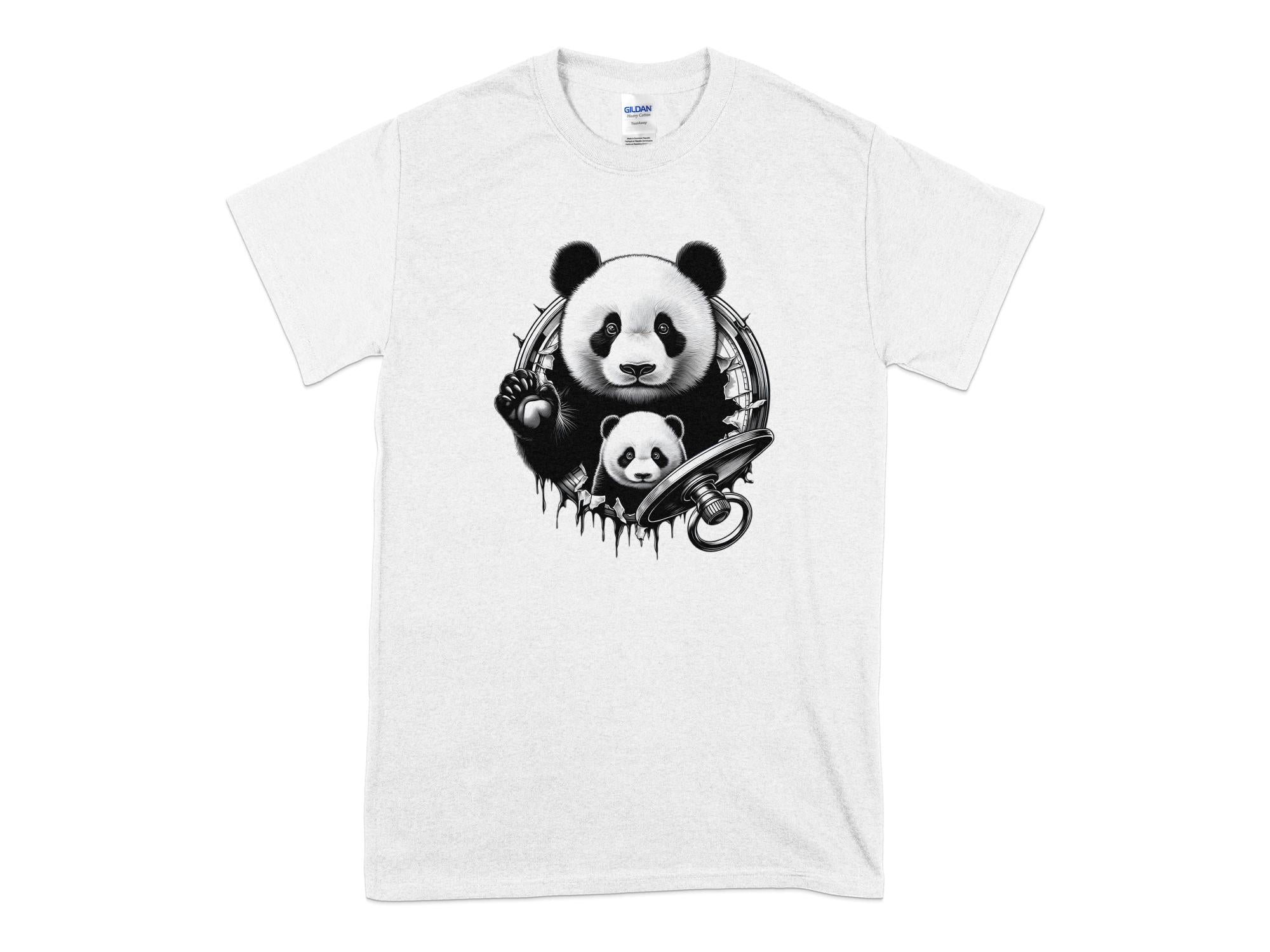 Panda - Coloured Gildan T-Shirt Realistic Animal Talisman Unisex Cute Tee Graphic Design