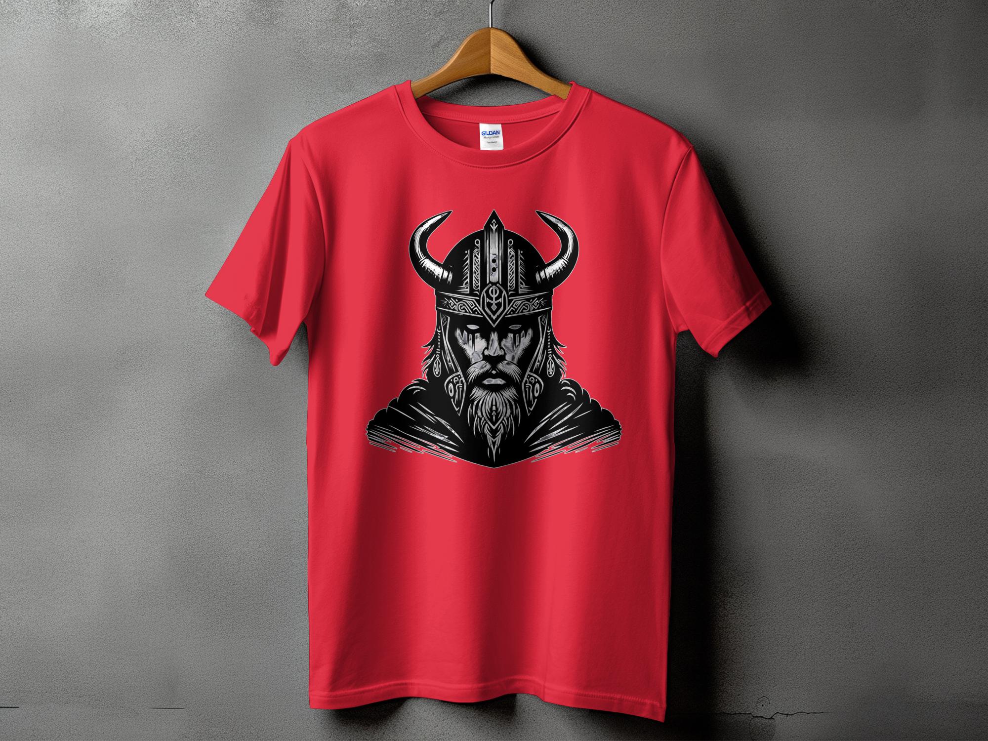 Viking Iron Will - Coloured Gildan T Shirt Realistic Norse Talisman Men Women Unisex Valhalla Tee Graphic Design