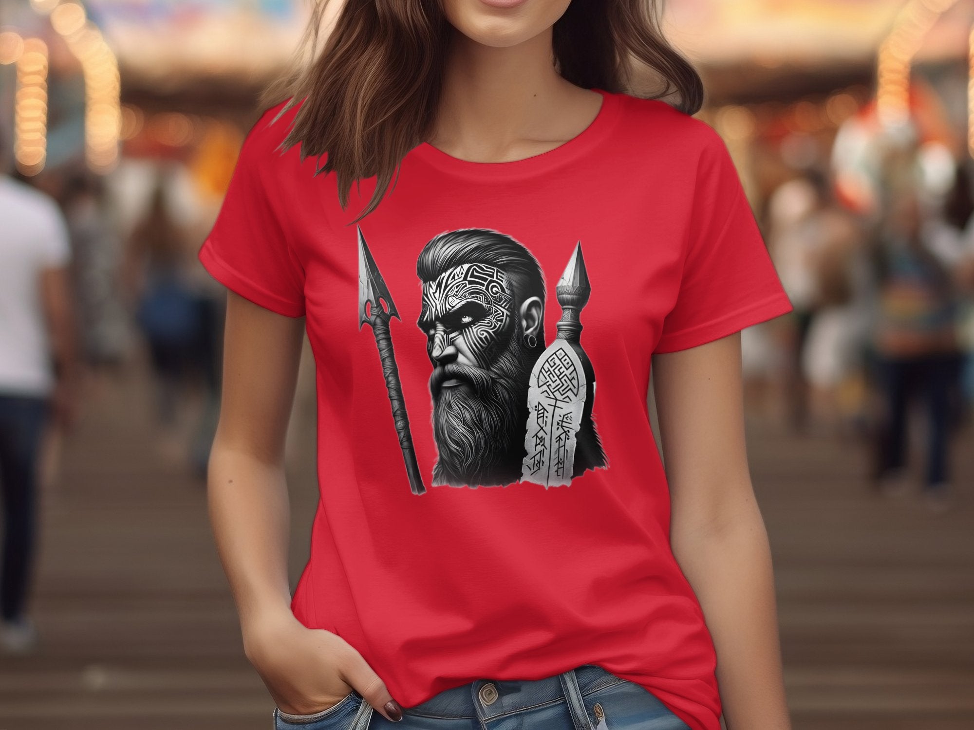 Viking Tenacity - Coloured Gildan T Shirt Realistic Norse Talisman Men Women Unisex Valhalla Tee Graphic Design