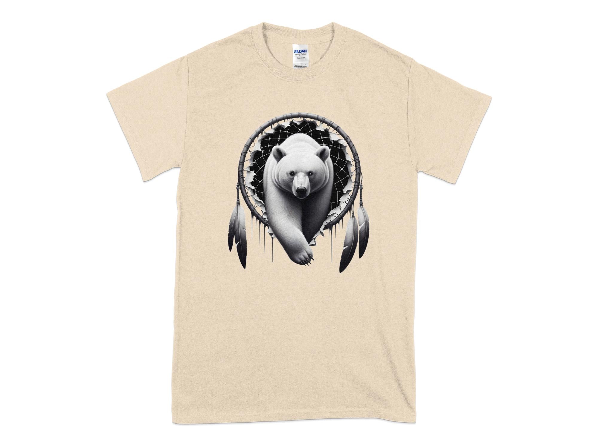 Dreamcatcher Bear - Coloured Gildan T-Shirt Realistic Native American Talisman Unisex Mythology Tee Graphic Design